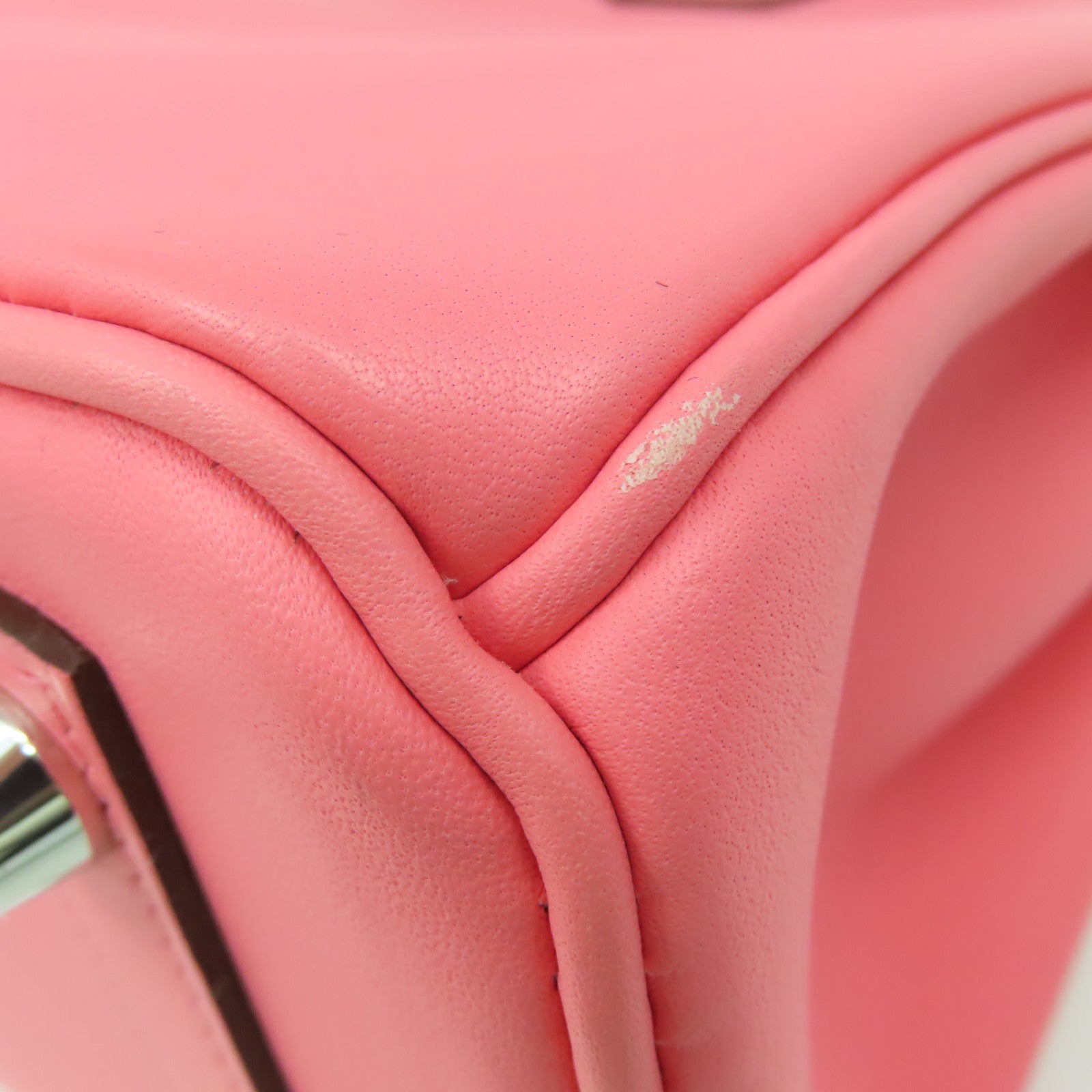 HERMES Swift皮革Birkin 25銀扣手挽袋Rose Azalee杜鵑粉色