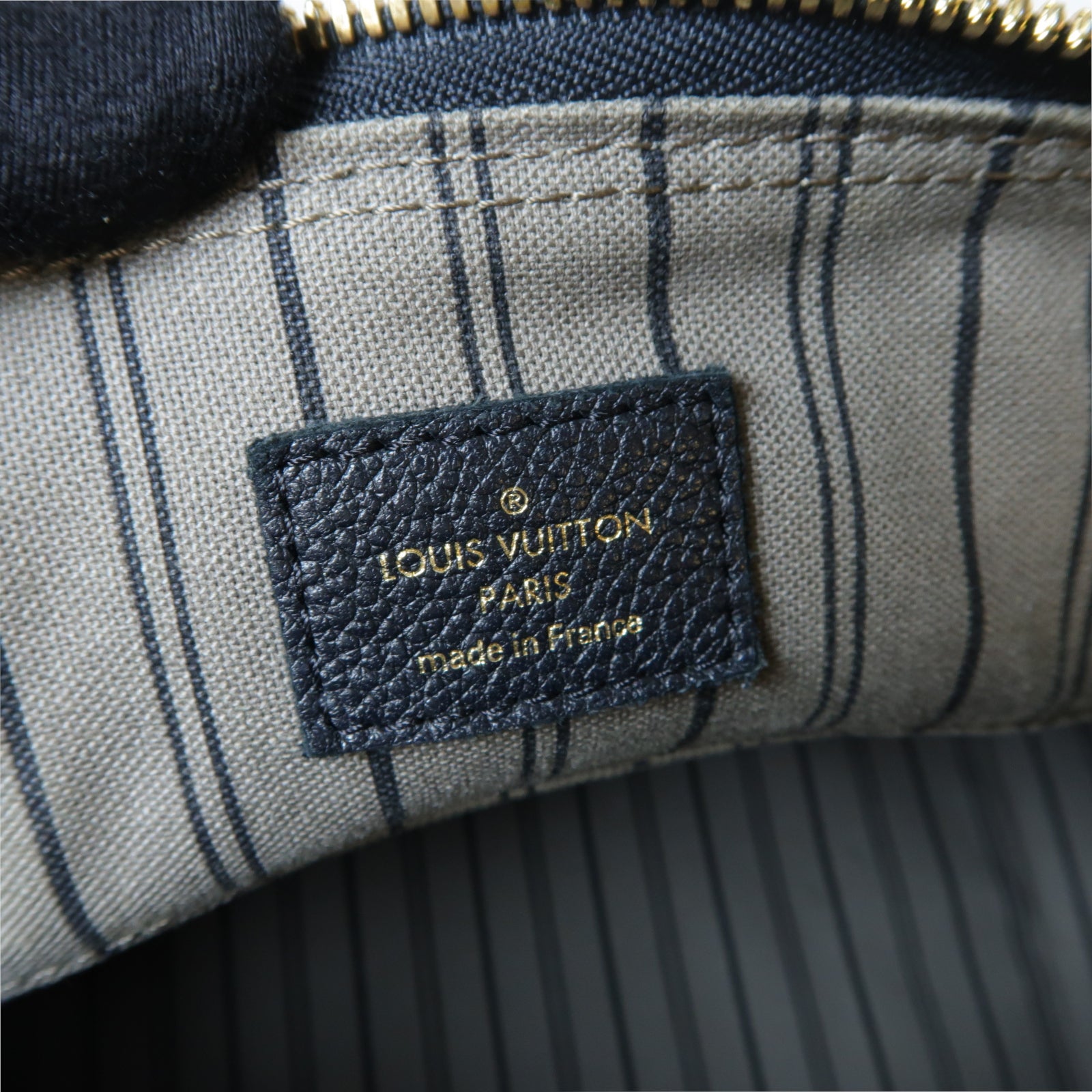 LOUIS VUITTON Monogram Empreinte Speedy Bandouliere 30金扣手挽肩背兩用袋黑色