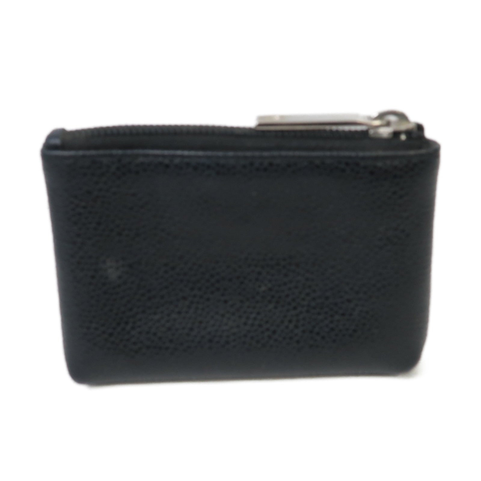 CHANEL Caviar皮革Coin Case銀扣零錢包黒色