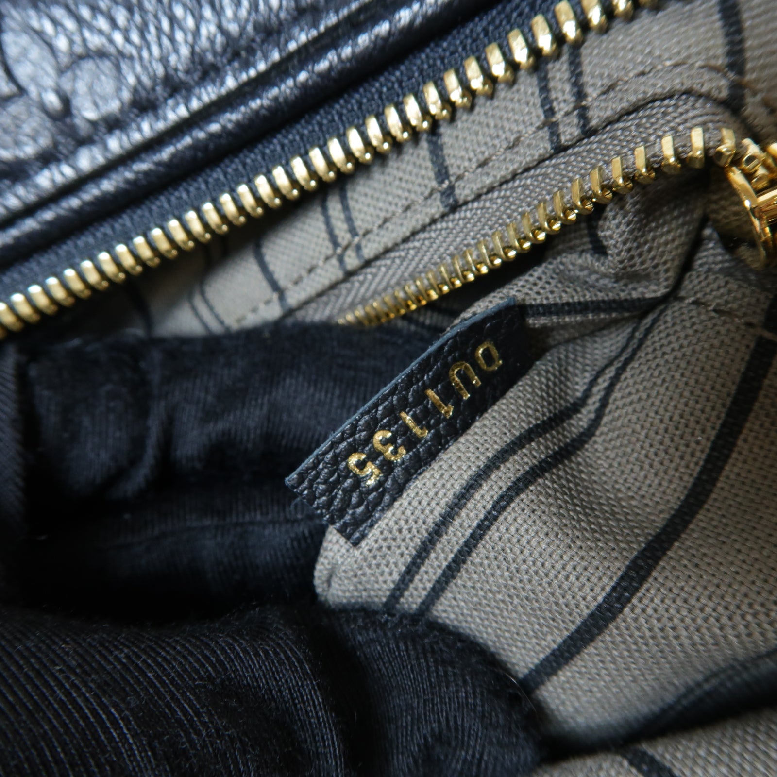 LOUIS VUITTON Monogram Empreinte Speedy Bandouliere 30金扣手挽肩背兩用袋黑色