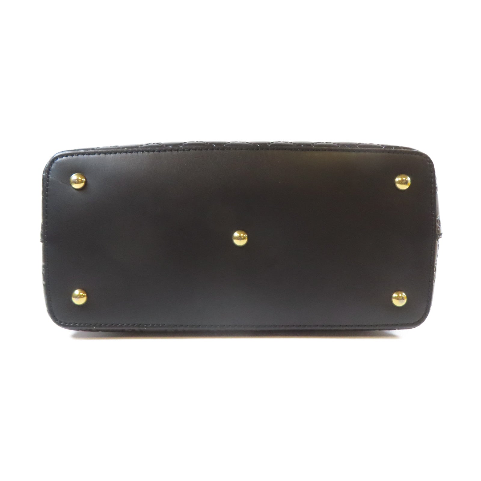 GUCCI 牛皮皮革2 Way Shoulder金扣手挽肩背兩用袋黑色