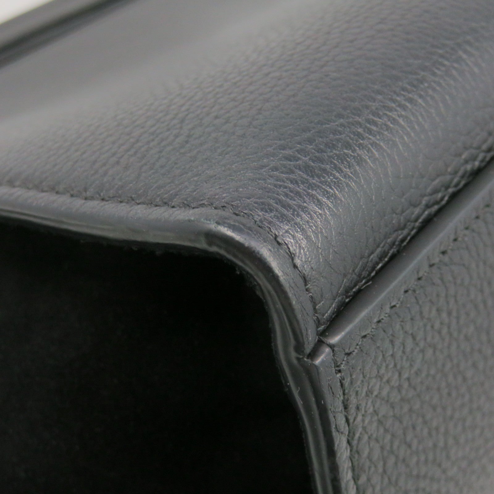 CELINE [Sharp Discount] Cowhide Leather/Suede Leather 2 Way Shoulder Handle Shoulder Bag Black