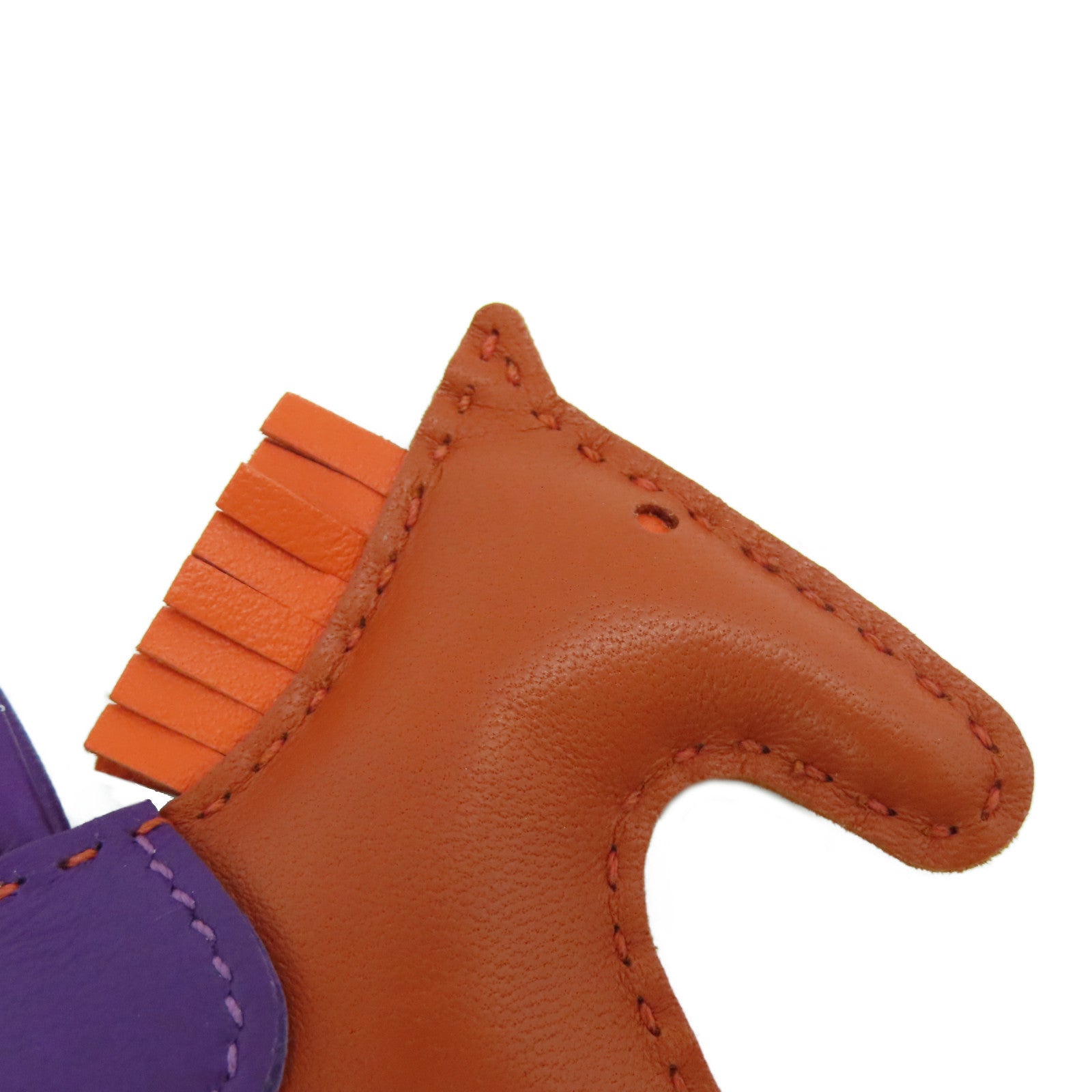HERMES 【激減優惠】Swift皮革Rodeo S Charm掛飾啡色/紫色