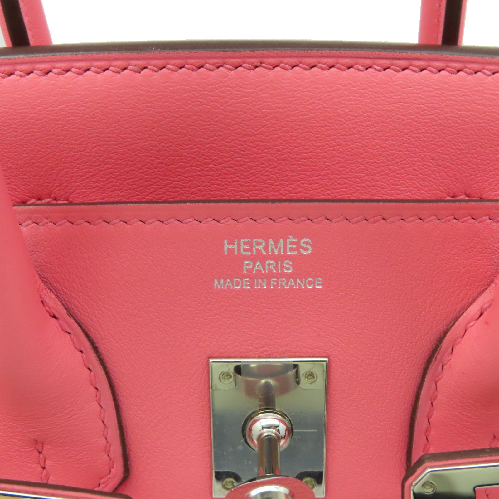 HERMES Swift皮革Birkin 25銀扣手挽袋Rose Azalee杜鵑粉色