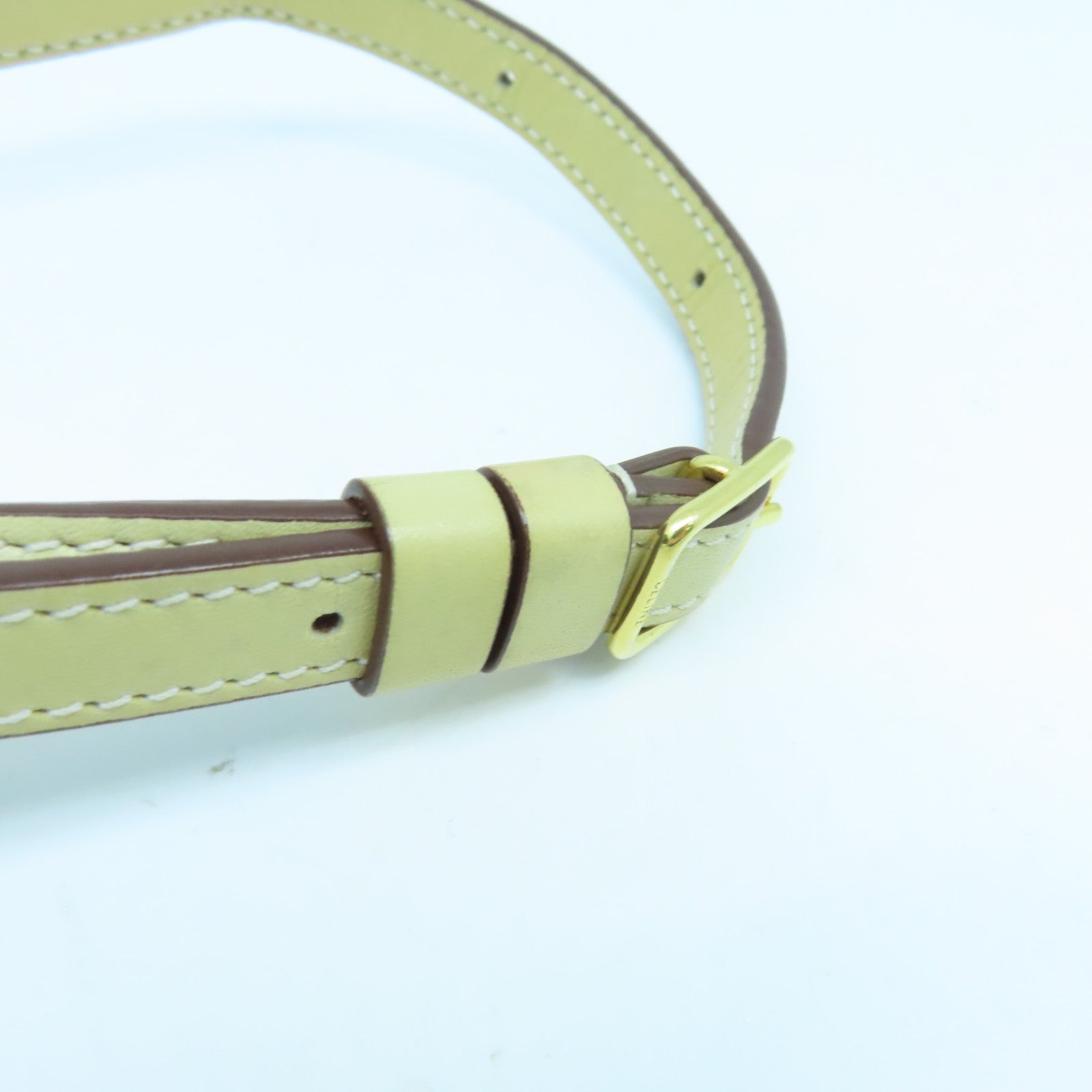 CELINE 牛皮皮革Small Trotteur金扣肩背袋啡色/淡黄色