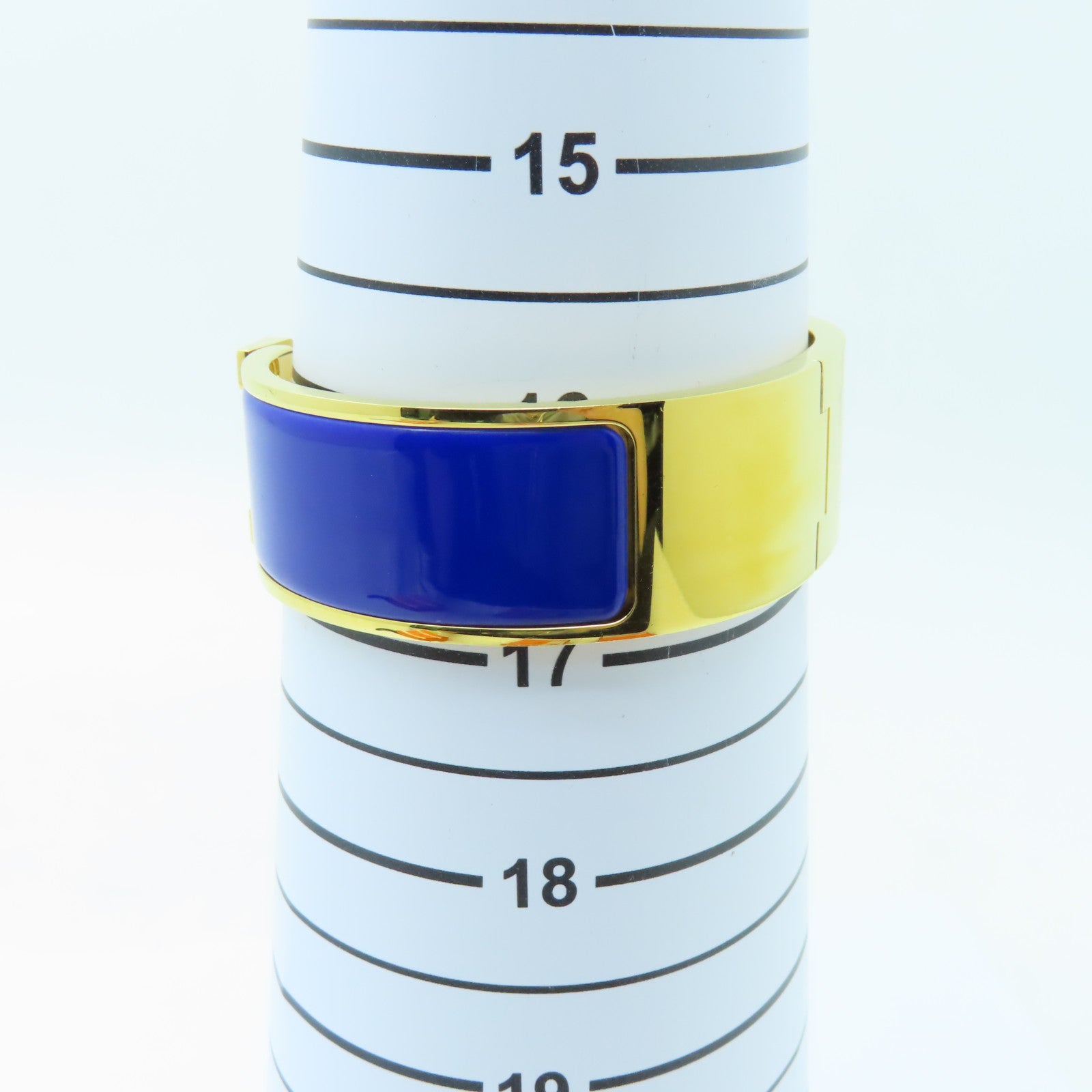 HERMES 【激減優惠】金屬Clic-Clac H Bracelet GM金扣手鐲藍色