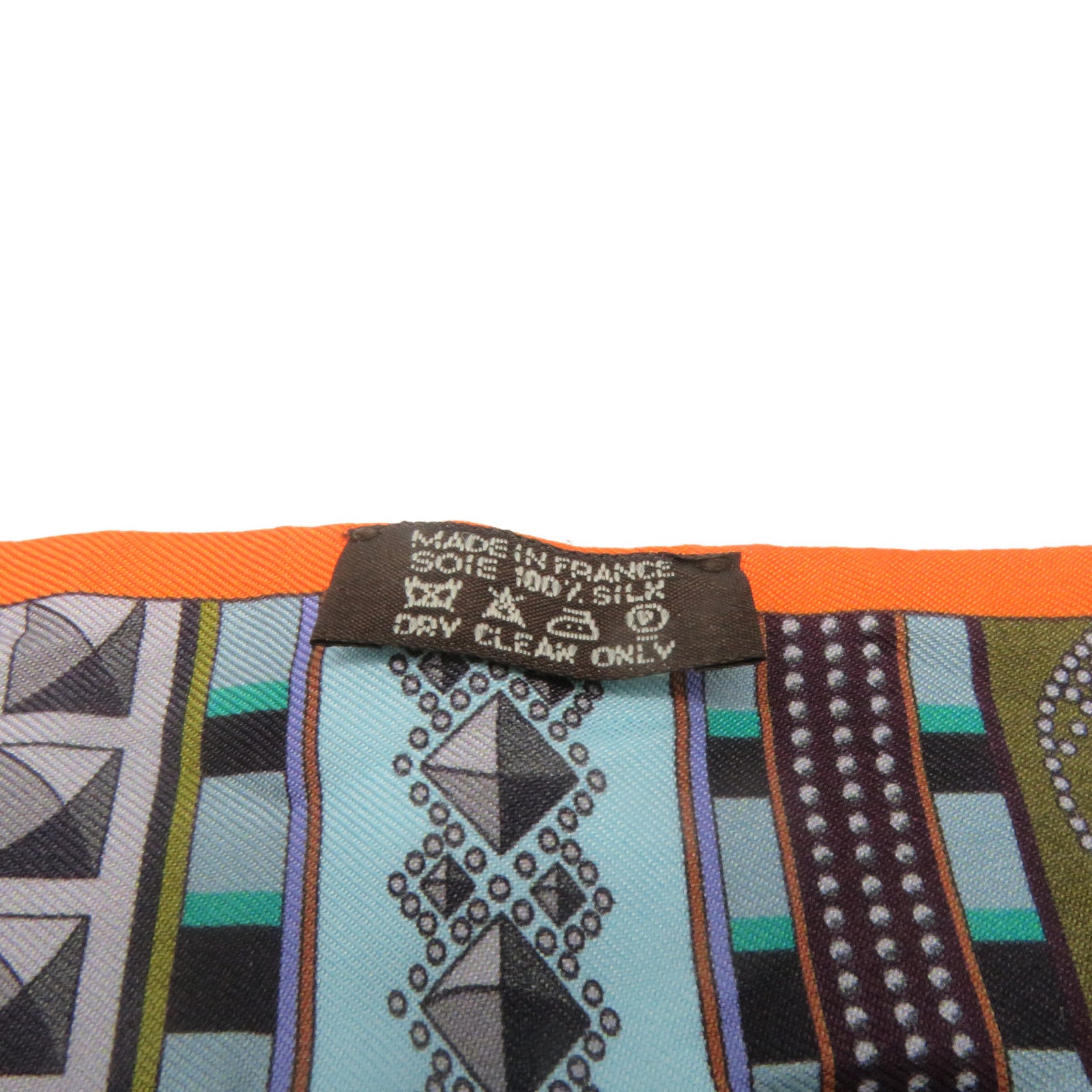 HERMES 絲質Twilly Scarf絲巾橙色/彩色