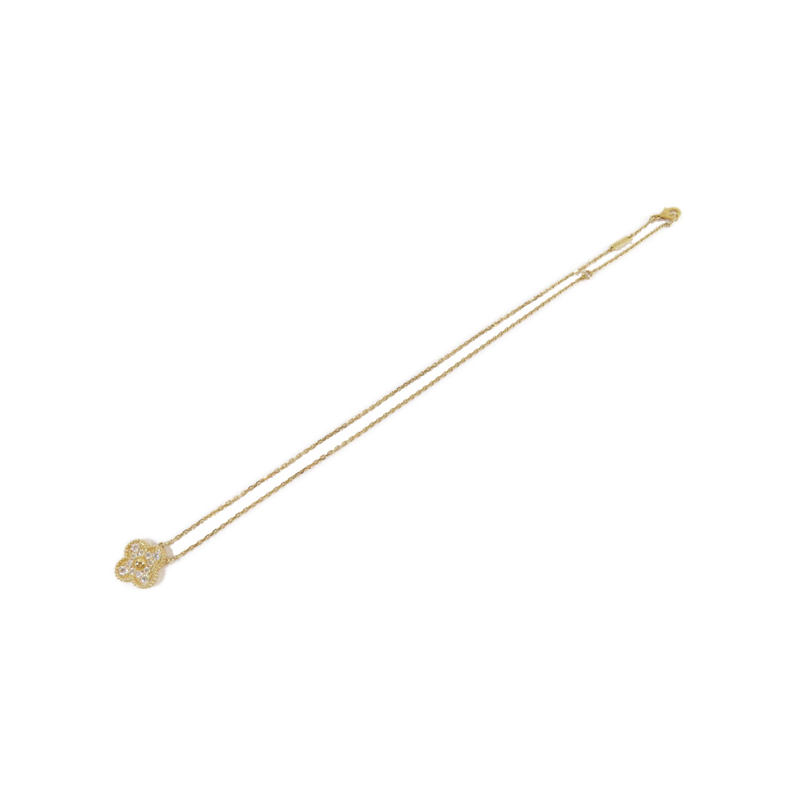 Van Cleef & Arpels 18K玫瑰金Vintage Alhambra項鍊#40cm