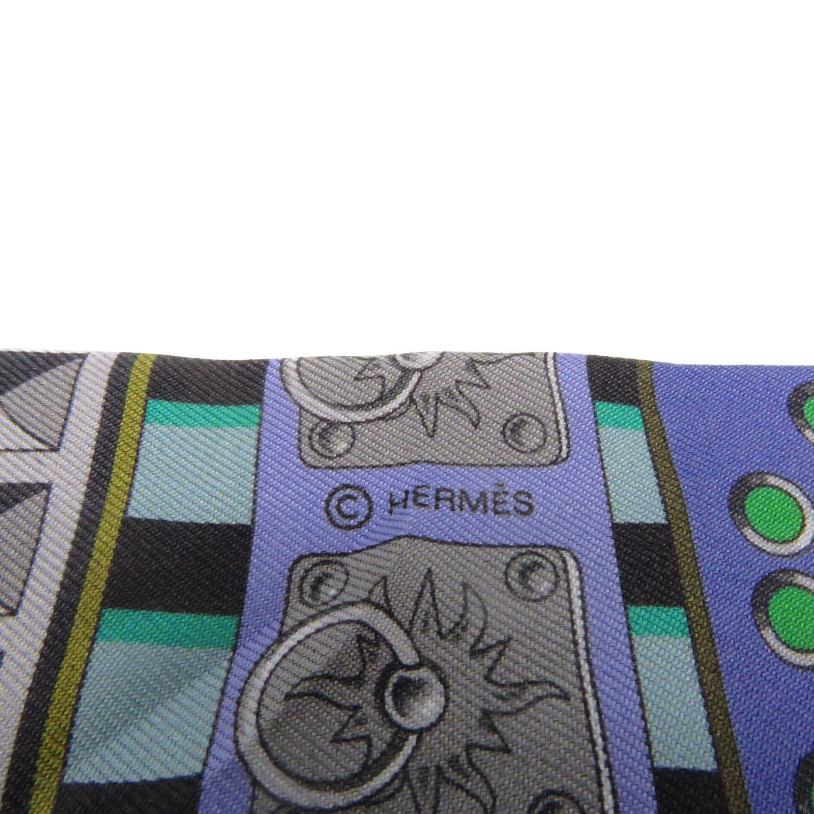 HERMES 絲質Twilly Scarf絲巾橙色/彩色