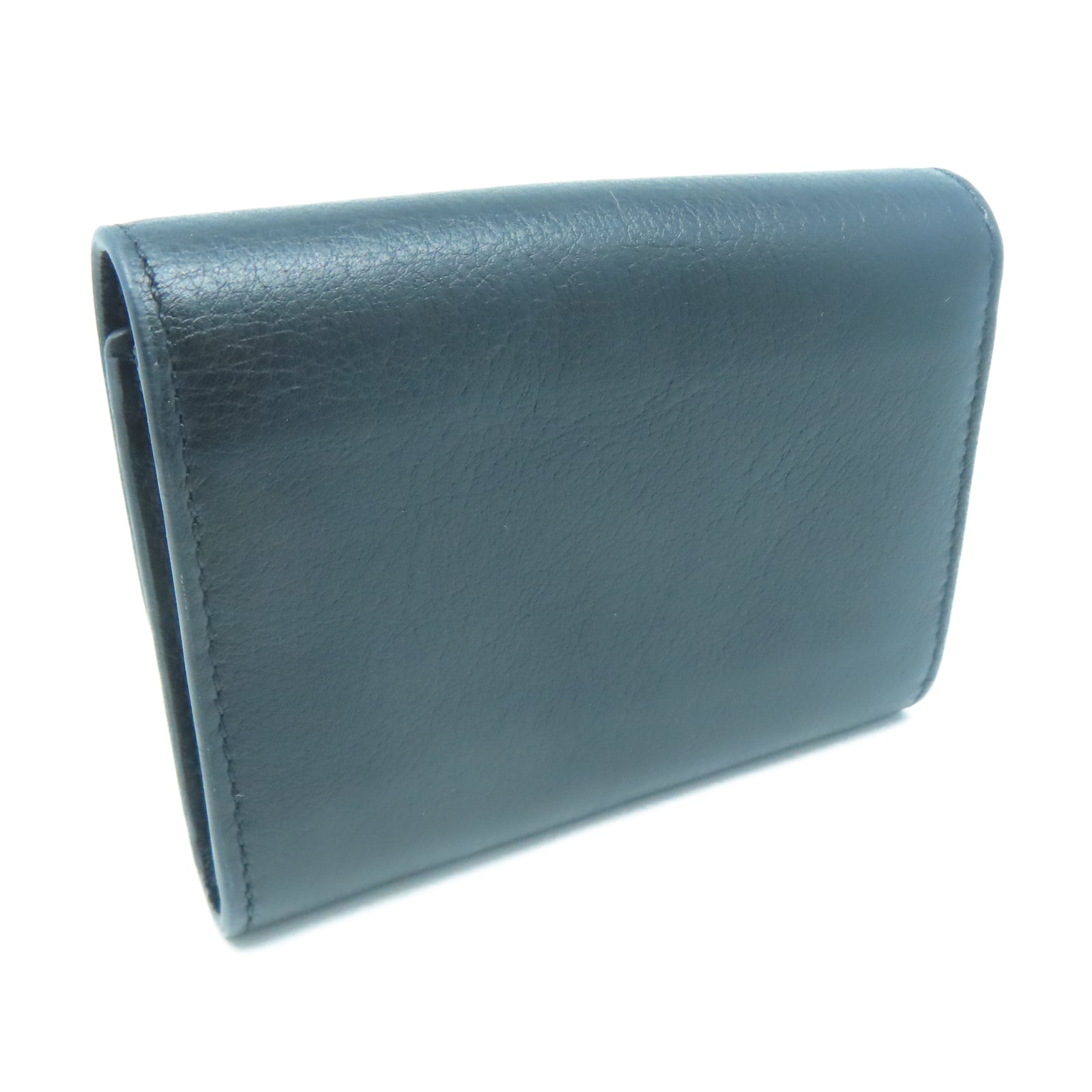 TOD’S 牛皮皮革Card Holder銀扣卡片包黑色