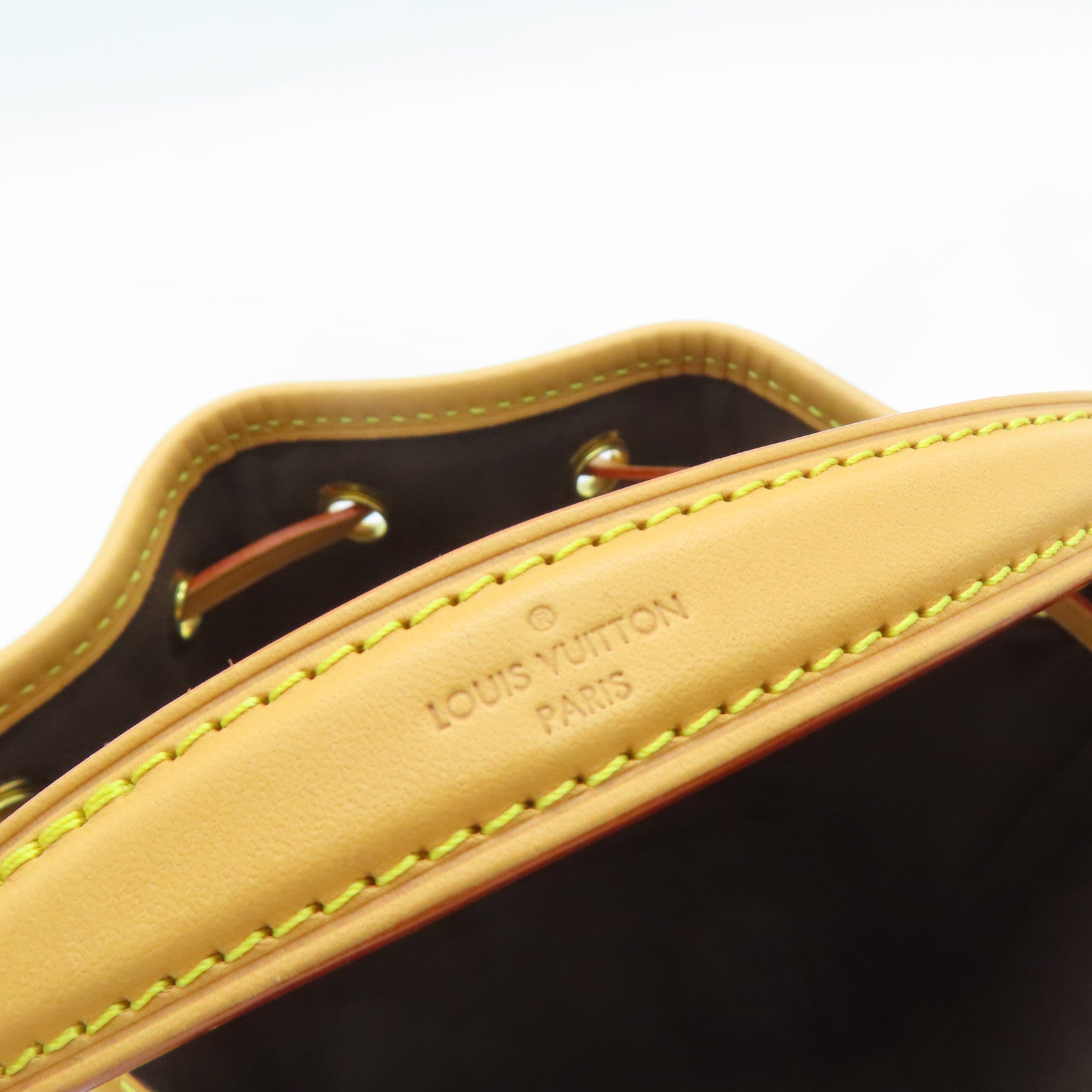 LOUIS VUITTON Monogram Nano Noe金扣手挽肩背兩用袋啡色