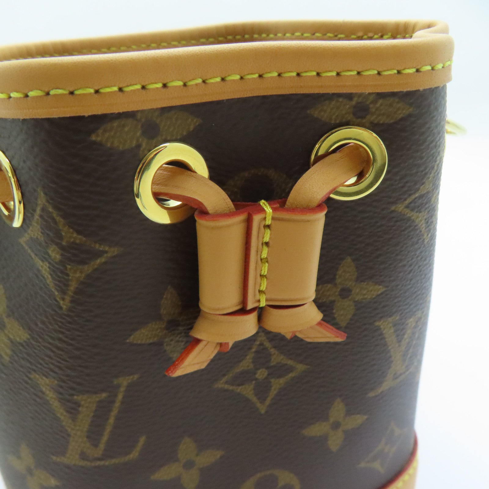 LOUIS VUITTON Monogram Nano Noe金扣手挽肩背兩用袋啡色