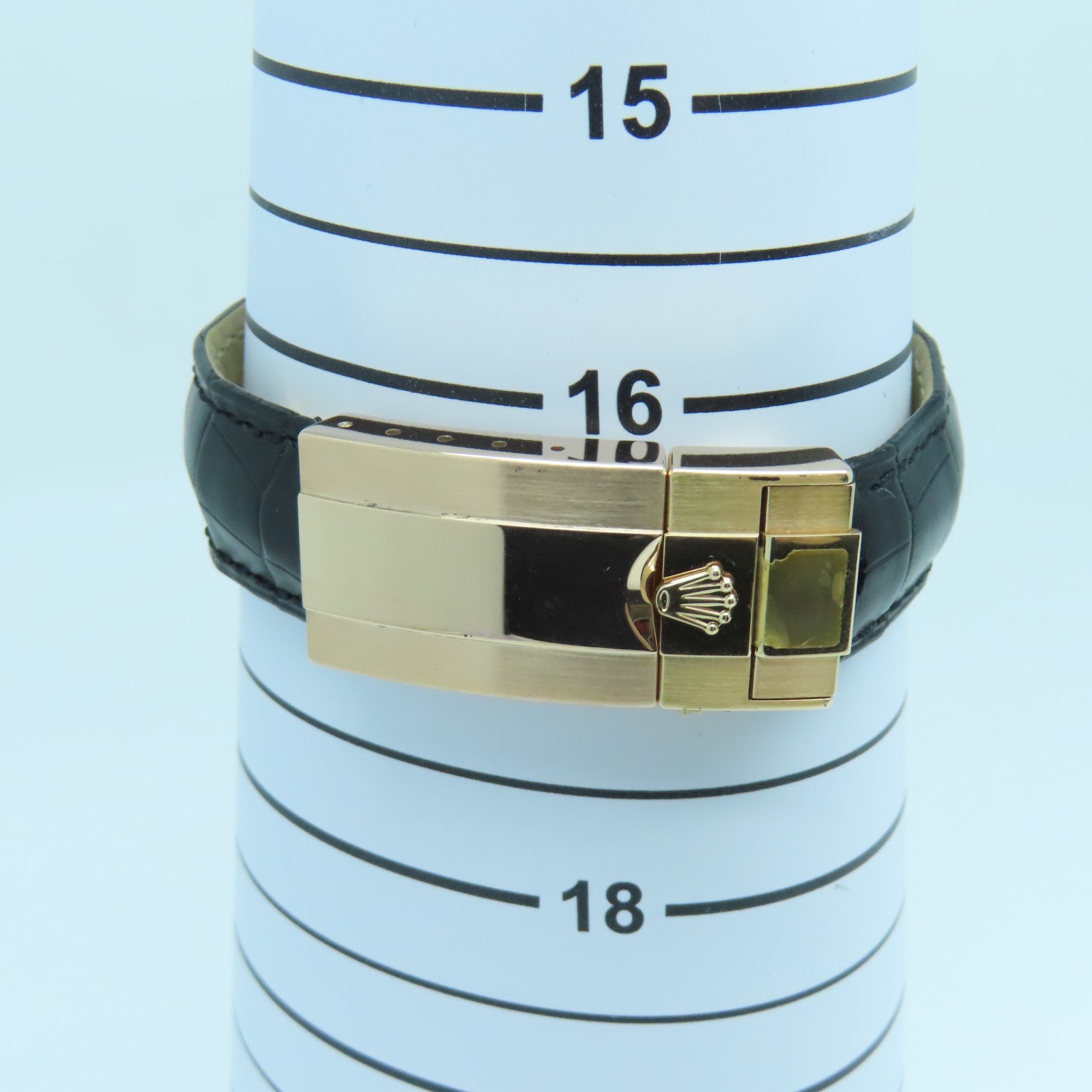 ROLEX Daytona 40mm Leather Strap/18K Rose Gold Watch Automatic Movement Black