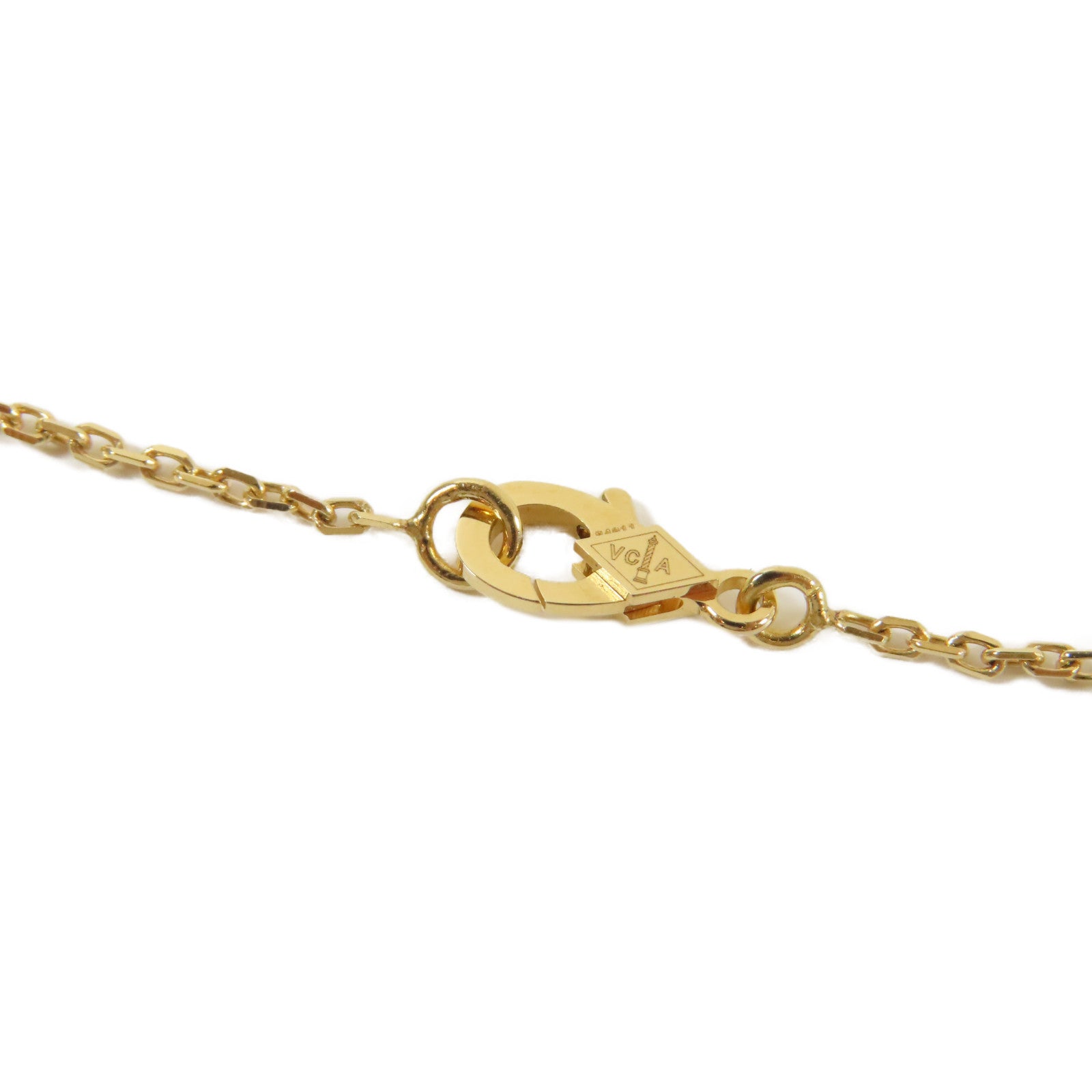 Van Cleef & Arpels 18K玫瑰金Vintage Alhambra項鍊#40cm