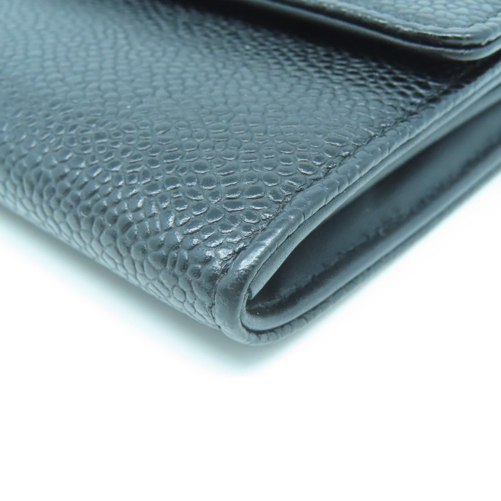 CHANEL Caviar皮革Long Wallet長錢包黑色