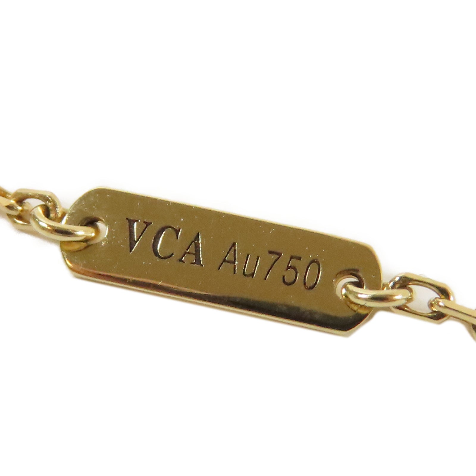 Van Cleef & Arpels 18K玫瑰金Vintage Alhambra項鍊#40cm