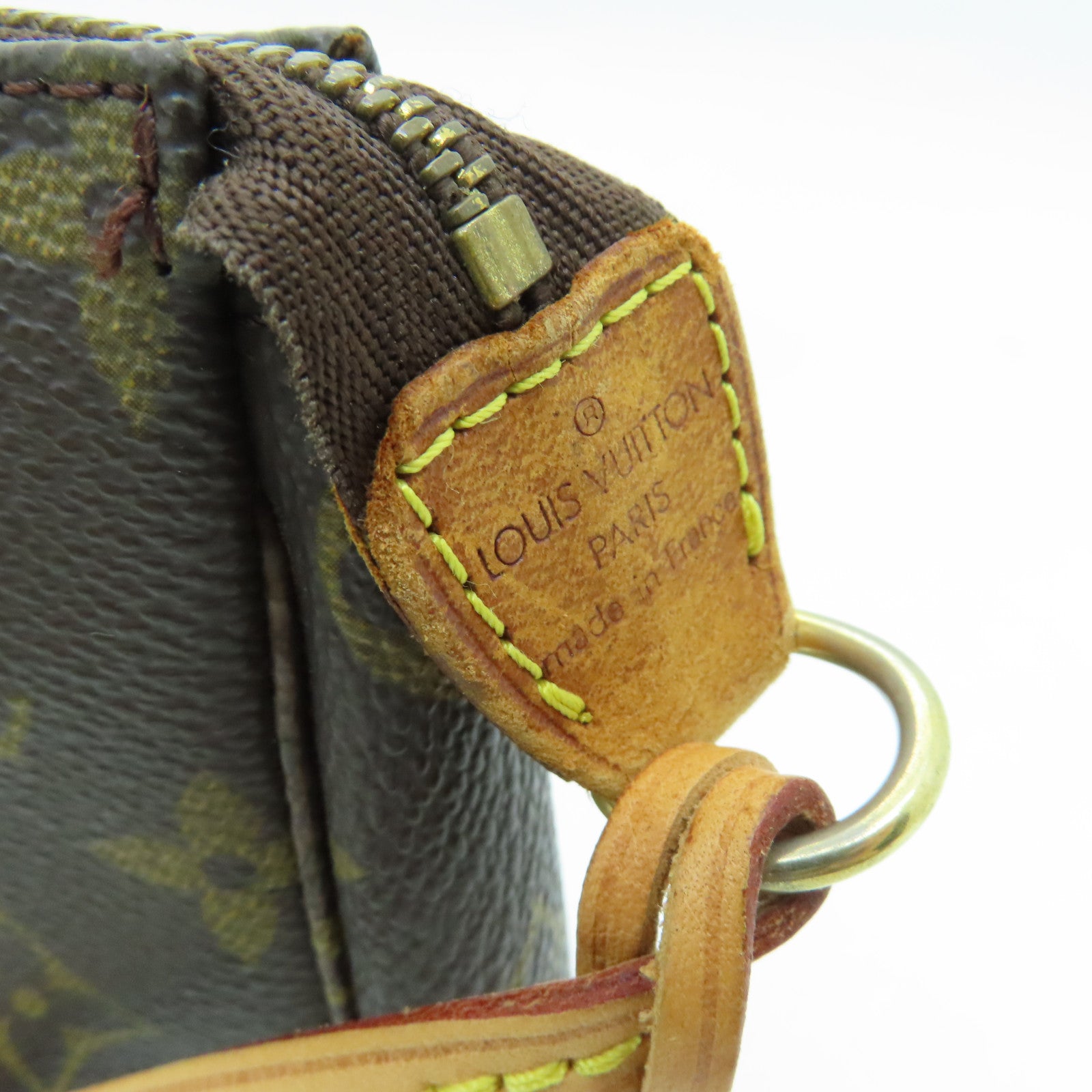LOUIS VUITTON 【激減優惠】Monogram Pochette Accessoires金扣手挽袋啡色