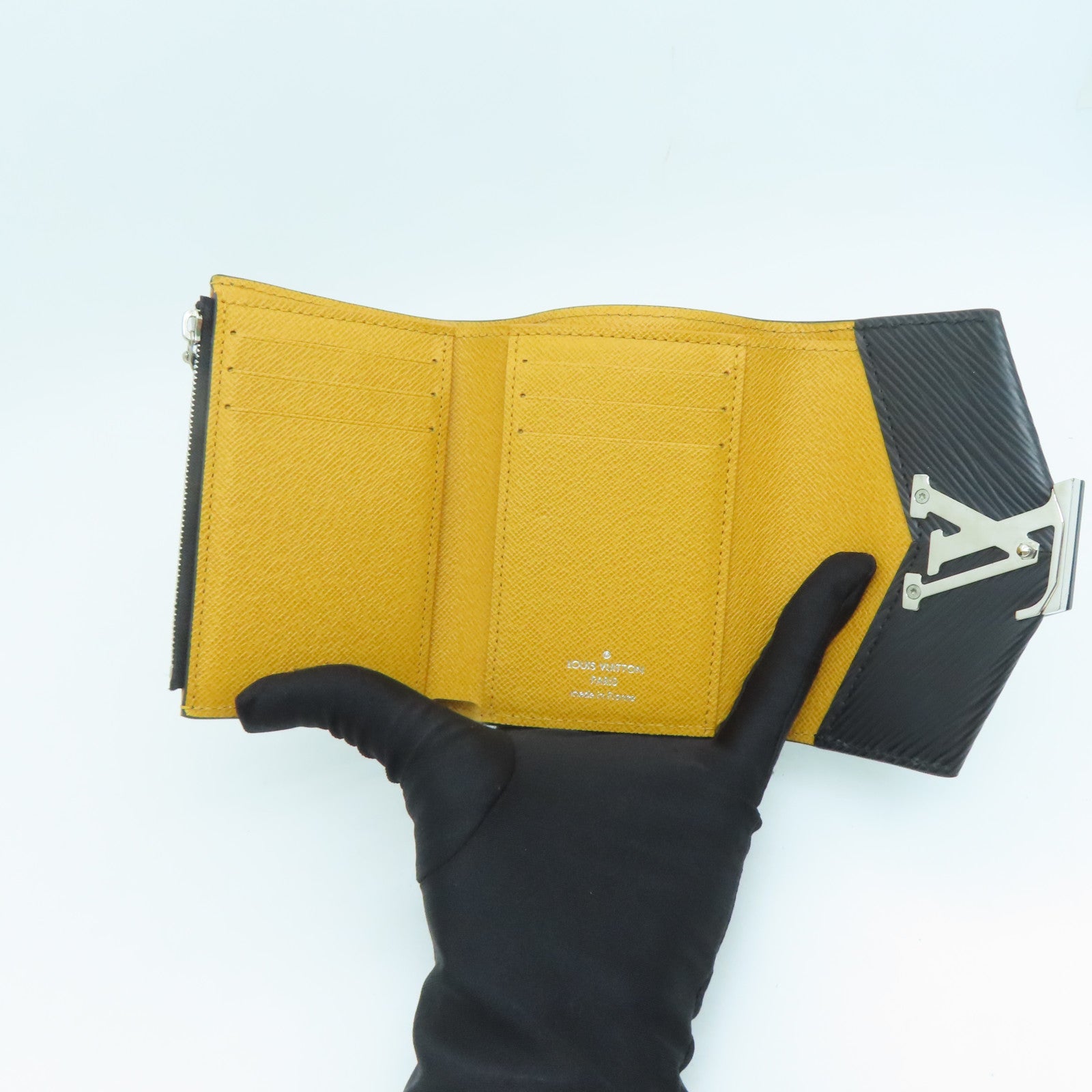 LOUIS VUITTON Epi Grenelle Wallet银扣钱包黑色