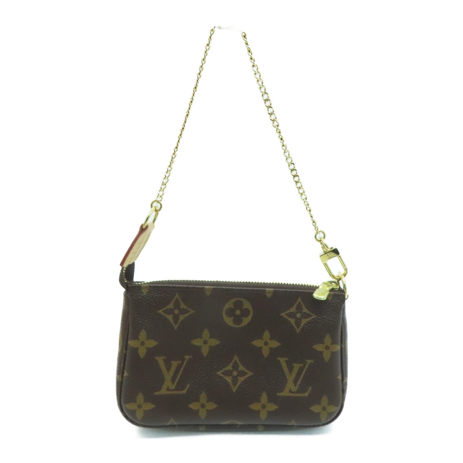 LOUIS VUITTON 【激減優惠】Monogram Mini Pochette金扣手拿包啡色