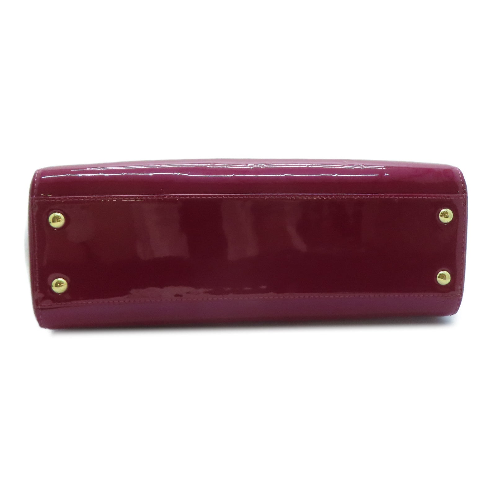 LOUIS VUITTON Monogram Vernis Brea MM金扣手挽肩背兩用袋酒紅色