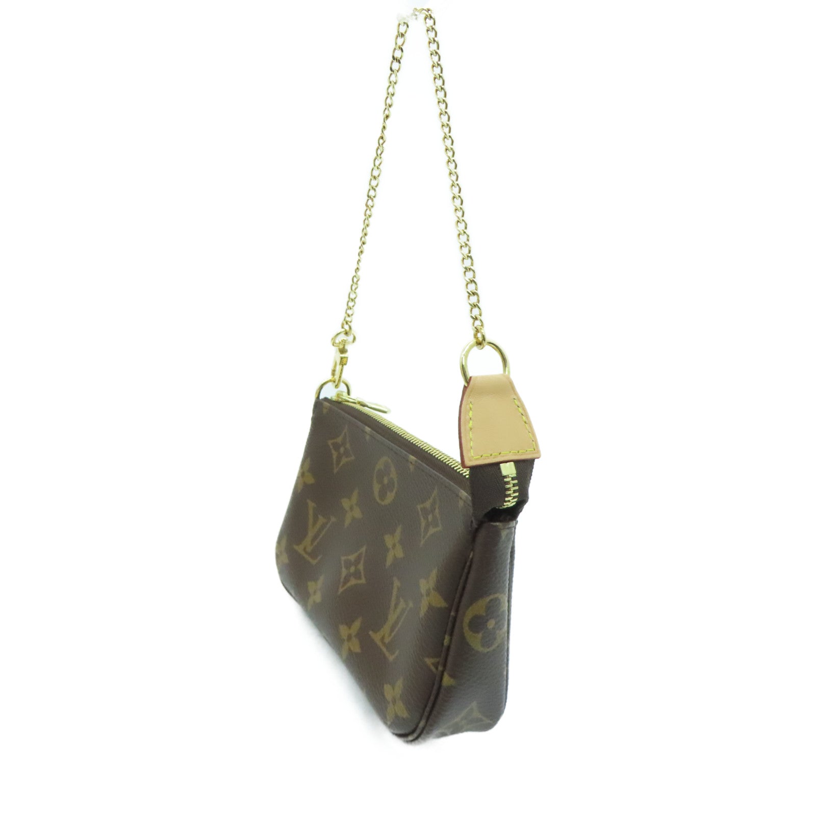 LOUIS VUITTON [Sharp Discount] Monogram Mini Pochette Gold Buckle
