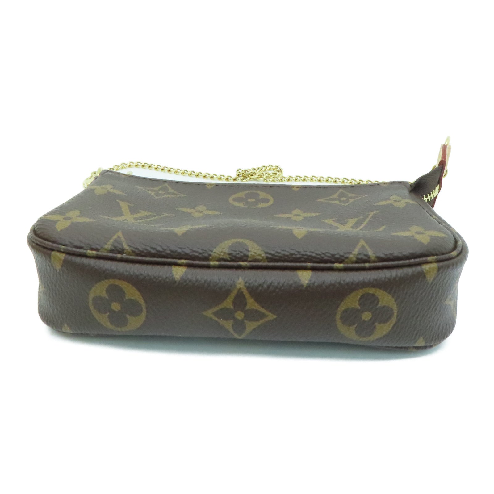 LOUIS VUITTON 【激減優惠】Monogram Mini Pochette金扣手拿包啡色