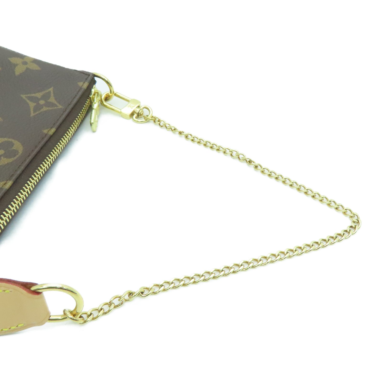 LOUIS VUITTON 【激減優惠】Monogram Mini Pochette金扣手拿包啡色