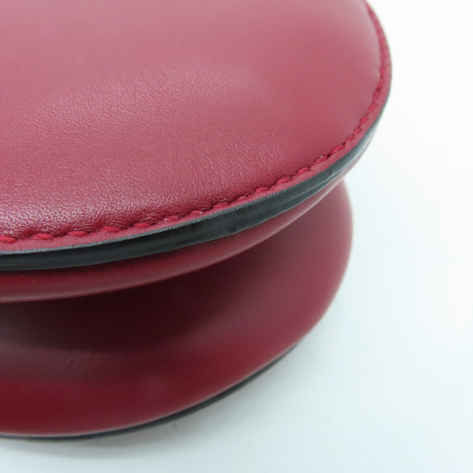 Dior cowhide leather Mini Saddle gold buckle handle bag red