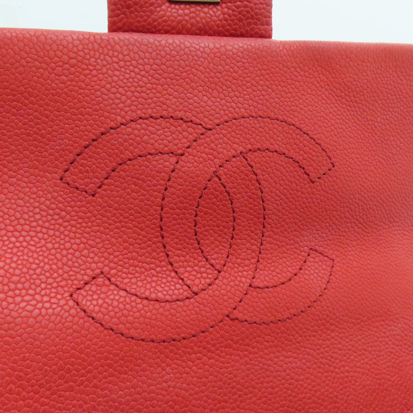 CHANEL 【激减优惠】菱格Caviar皮革Chain Shoulder Bag金扣肩背袋红色