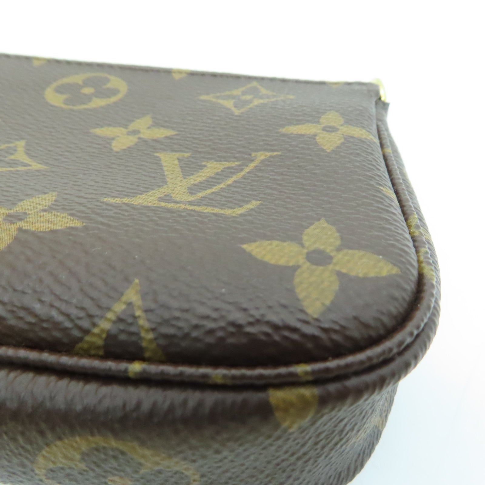LOUIS VUITTON 【激減優惠】Monogram Mini Pochette金扣手拿包啡色