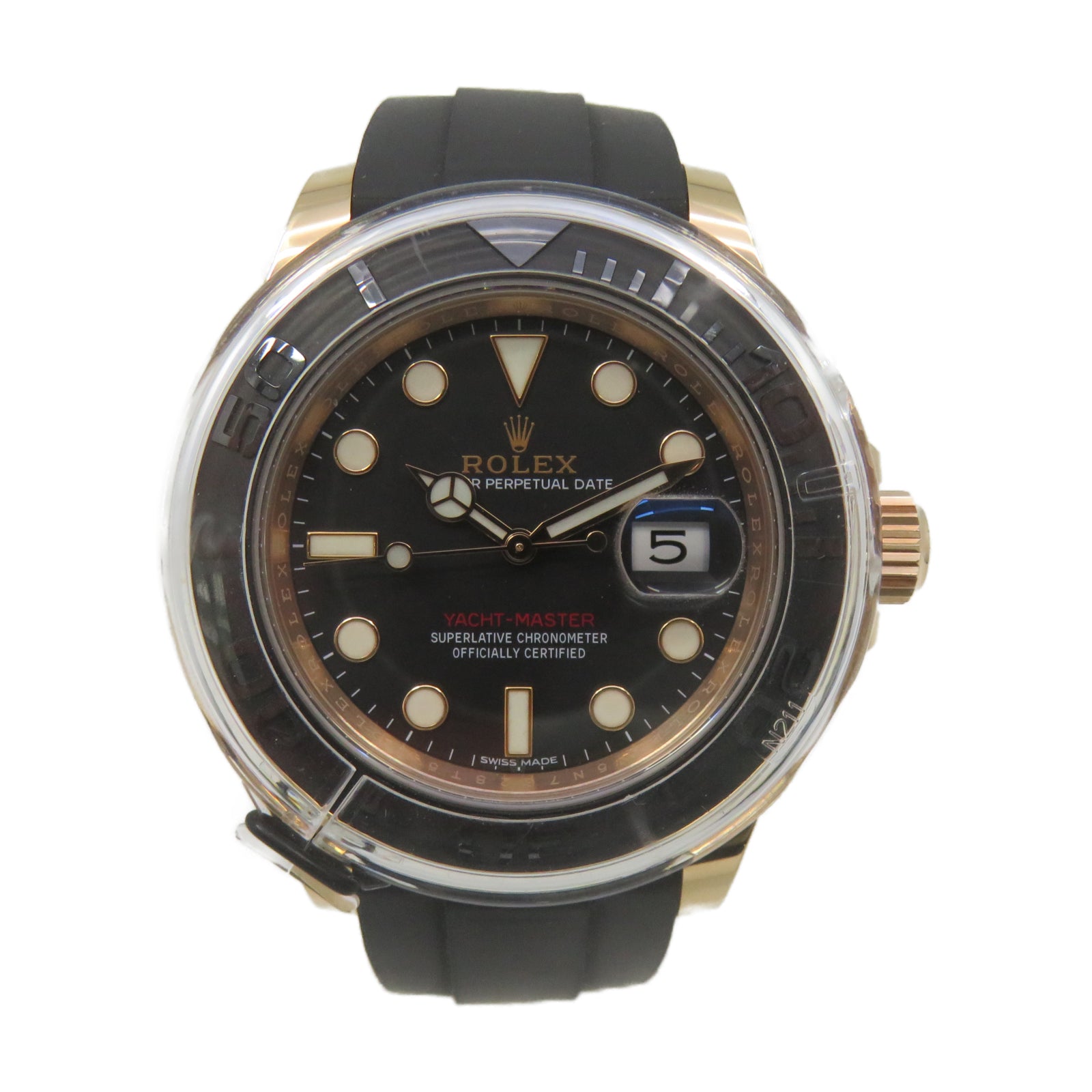 ROLEX 【激減優惠】Yacht Master 40mm 18K玫瑰金手錶自動機芯黑色