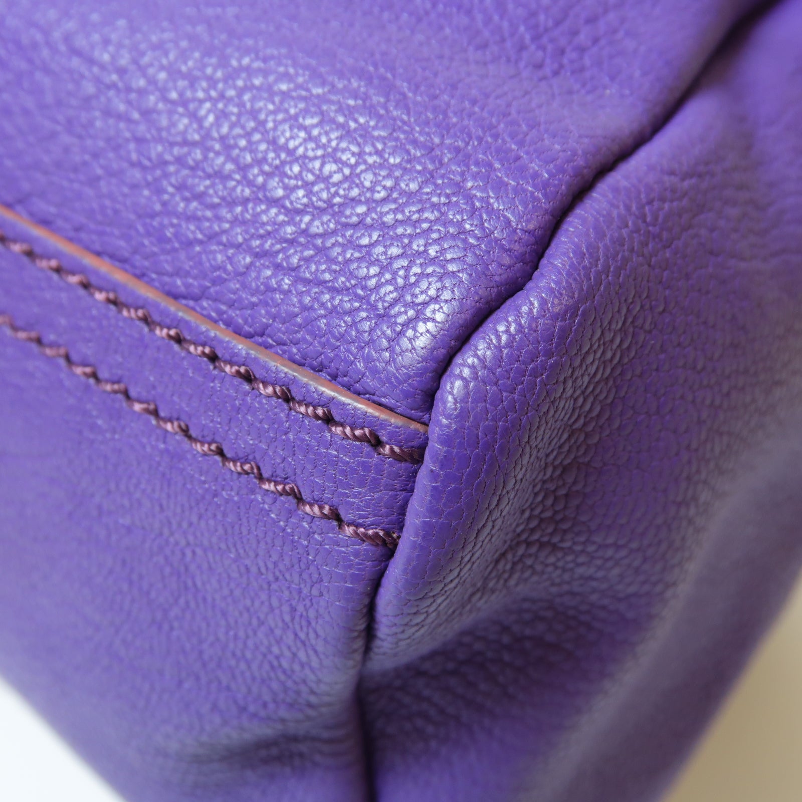 GIVENCHY 皮革Pandora銀扣肩背袋紫色