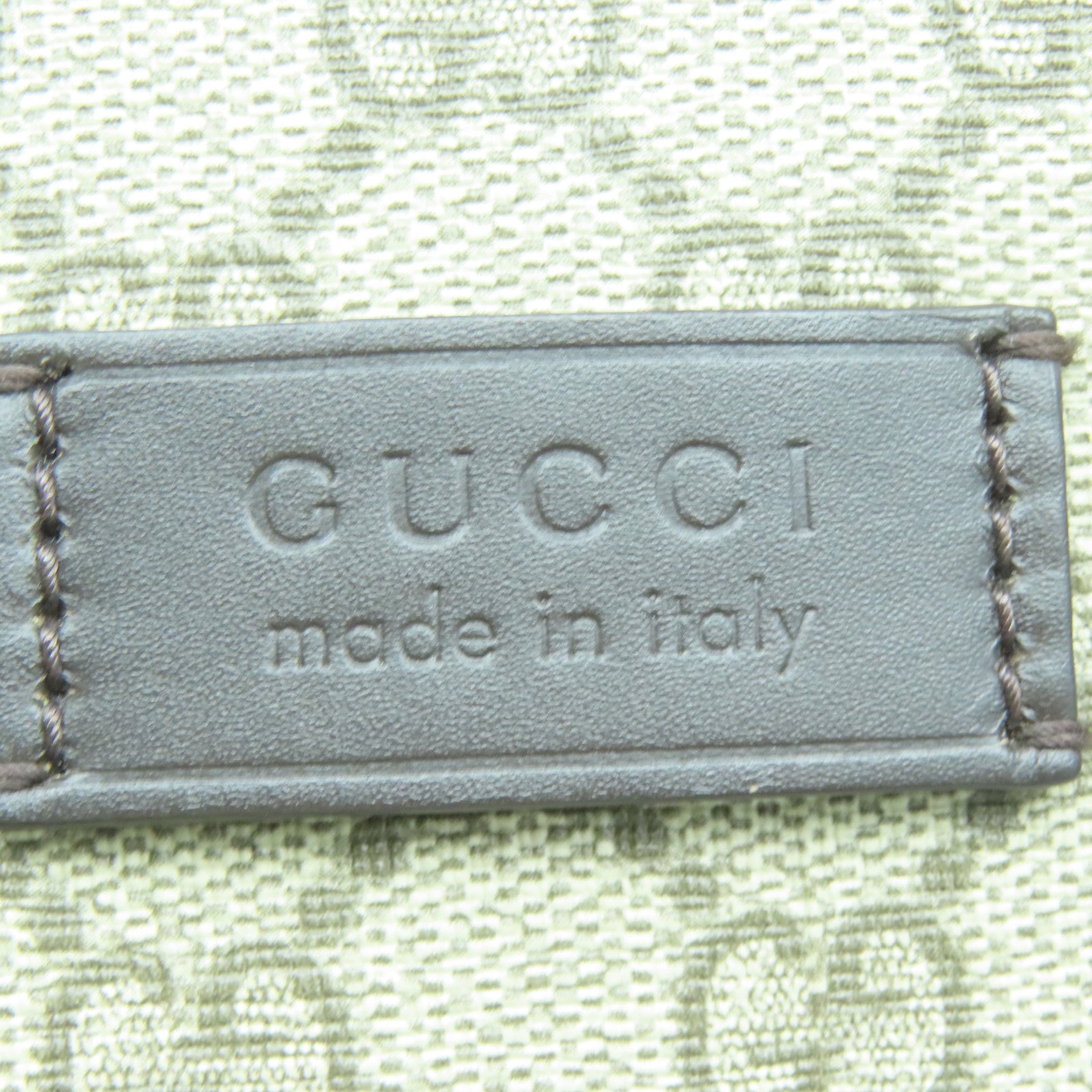 GUCCI 塗層帆布2Way Shoulder銀扣手挽肩背兩用袋啡色