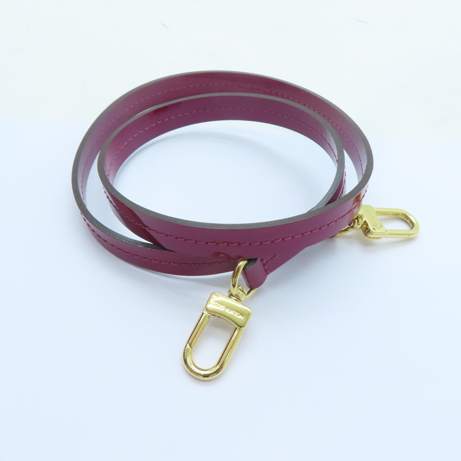 LOUIS VUITTON Monogram Vernis Brea MM金扣手挽肩背兩用袋酒紅色