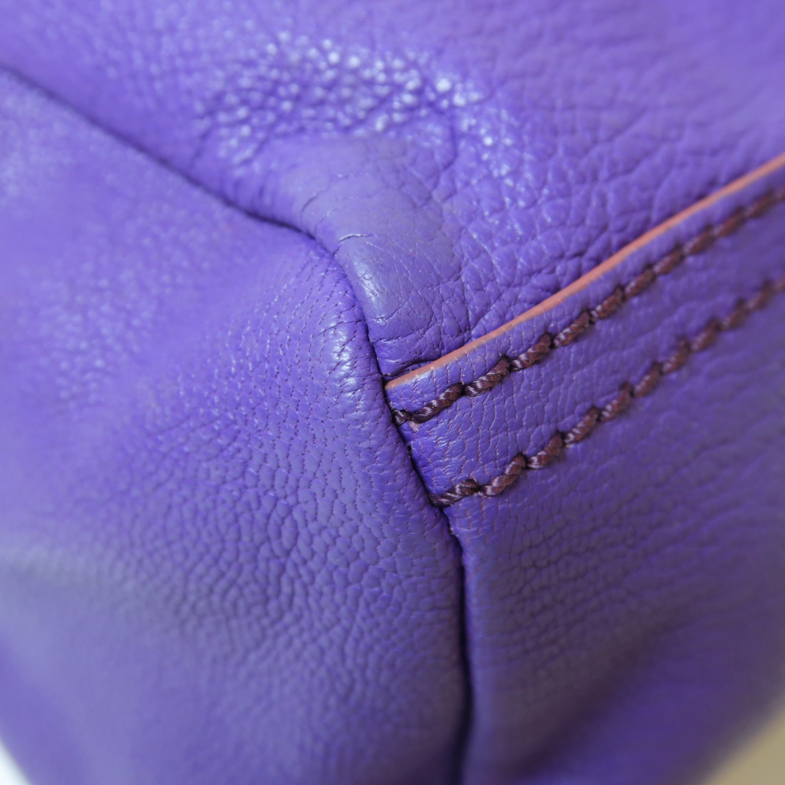 GIVENCHY 皮革Pandora銀扣肩背袋紫色