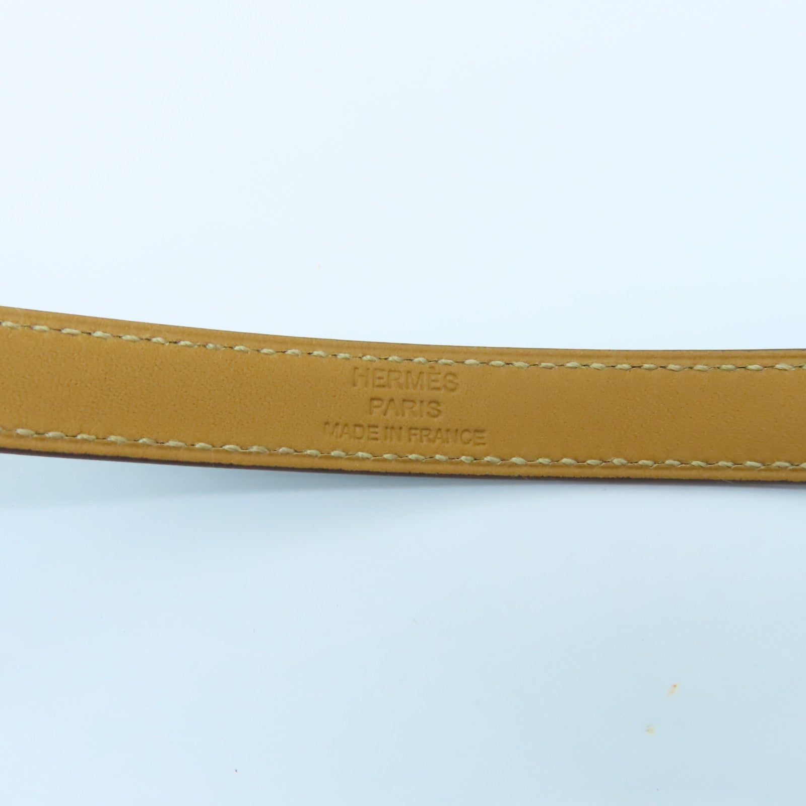 HERMES Swift皮革Kelly Double Tour銀扣手鏈灰色