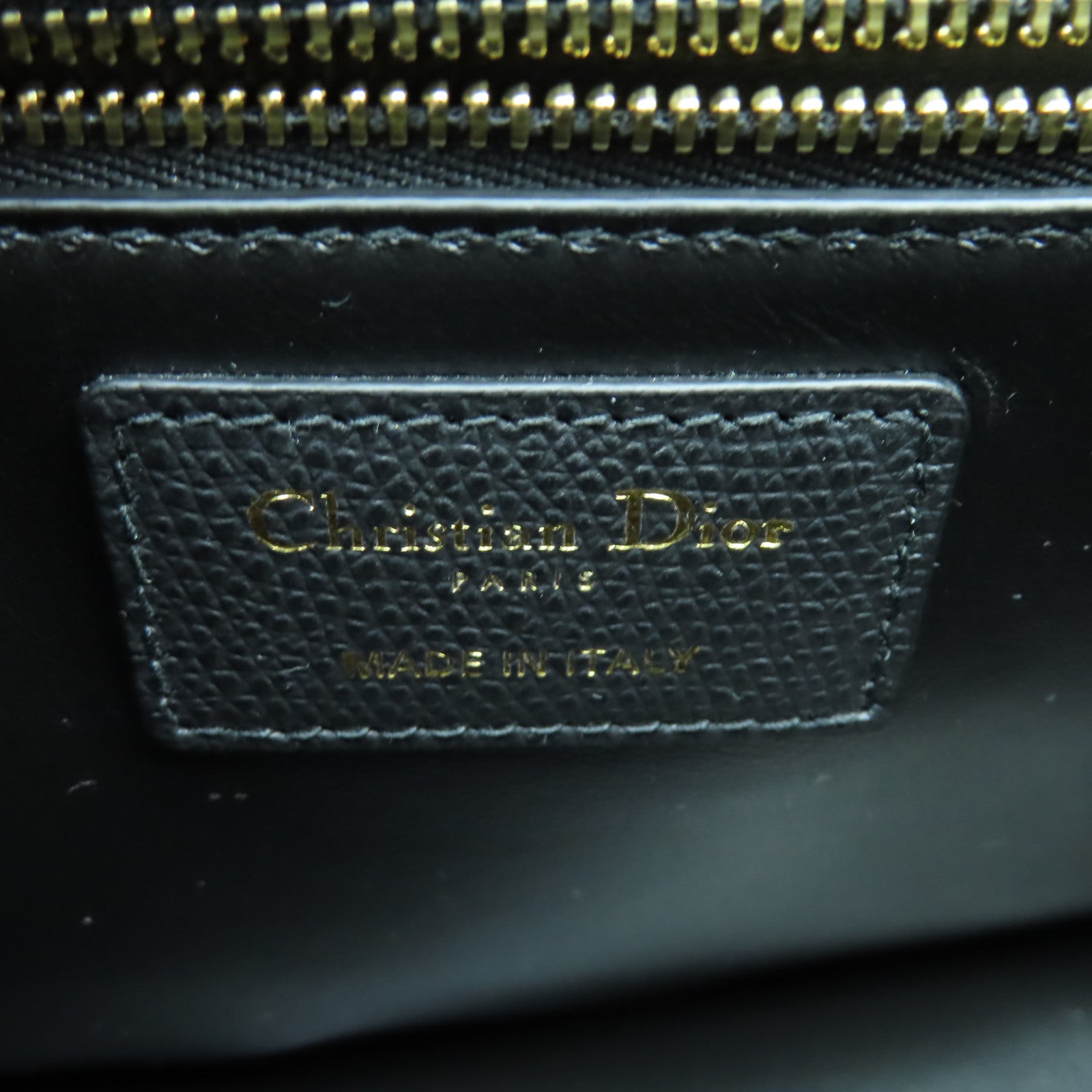 Dior 牛皮皮革30 Montaigne金扣鏈帶肩背袋黑色