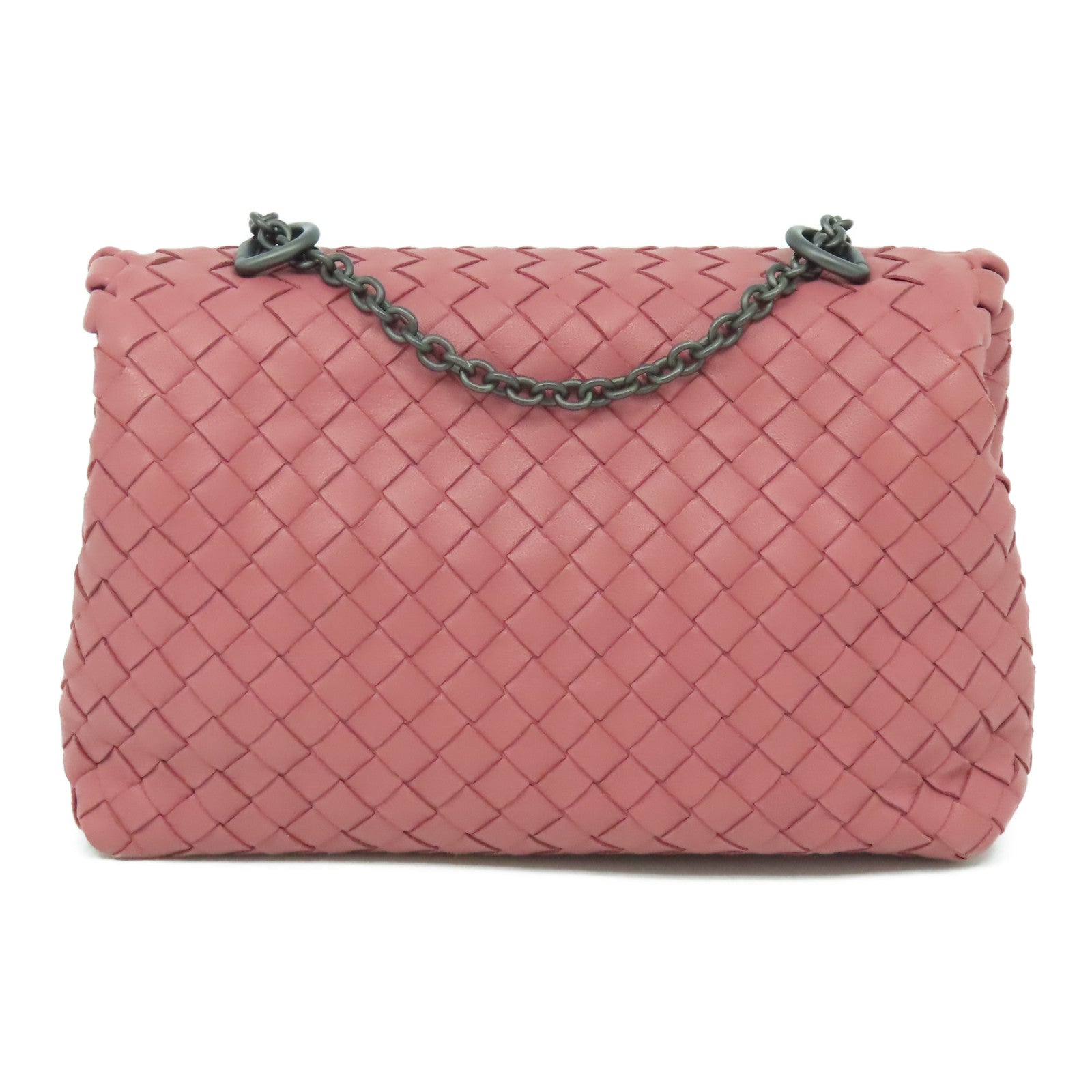 BOTTEGA VENETA 織紋皮革Shoulder Bag肩背袋粉紅色
