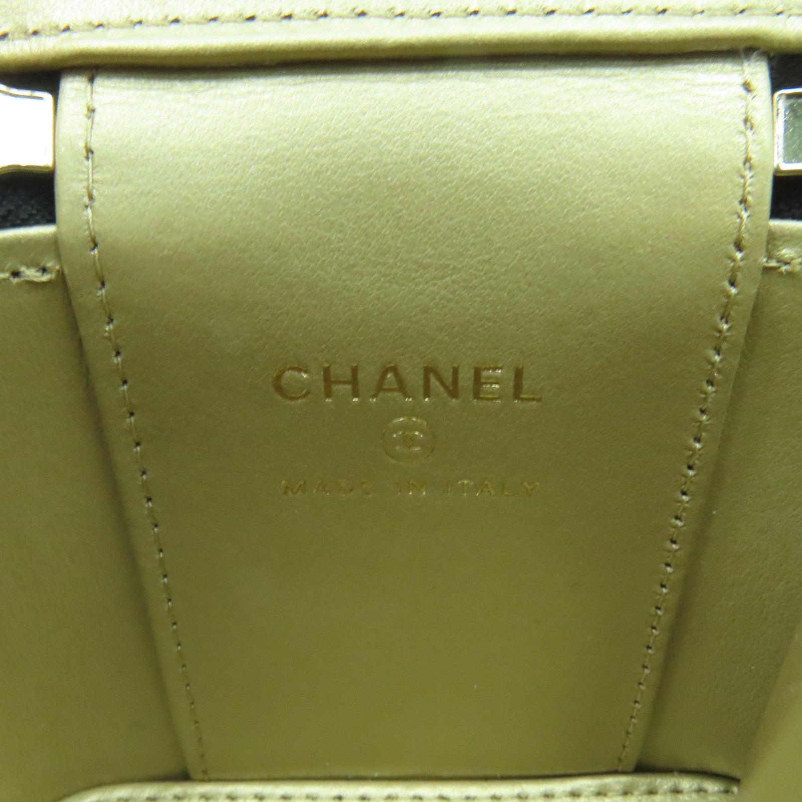 CHANEL 羊皮皮革Chain Shoulder金扣鏈帶肩背袋黑色