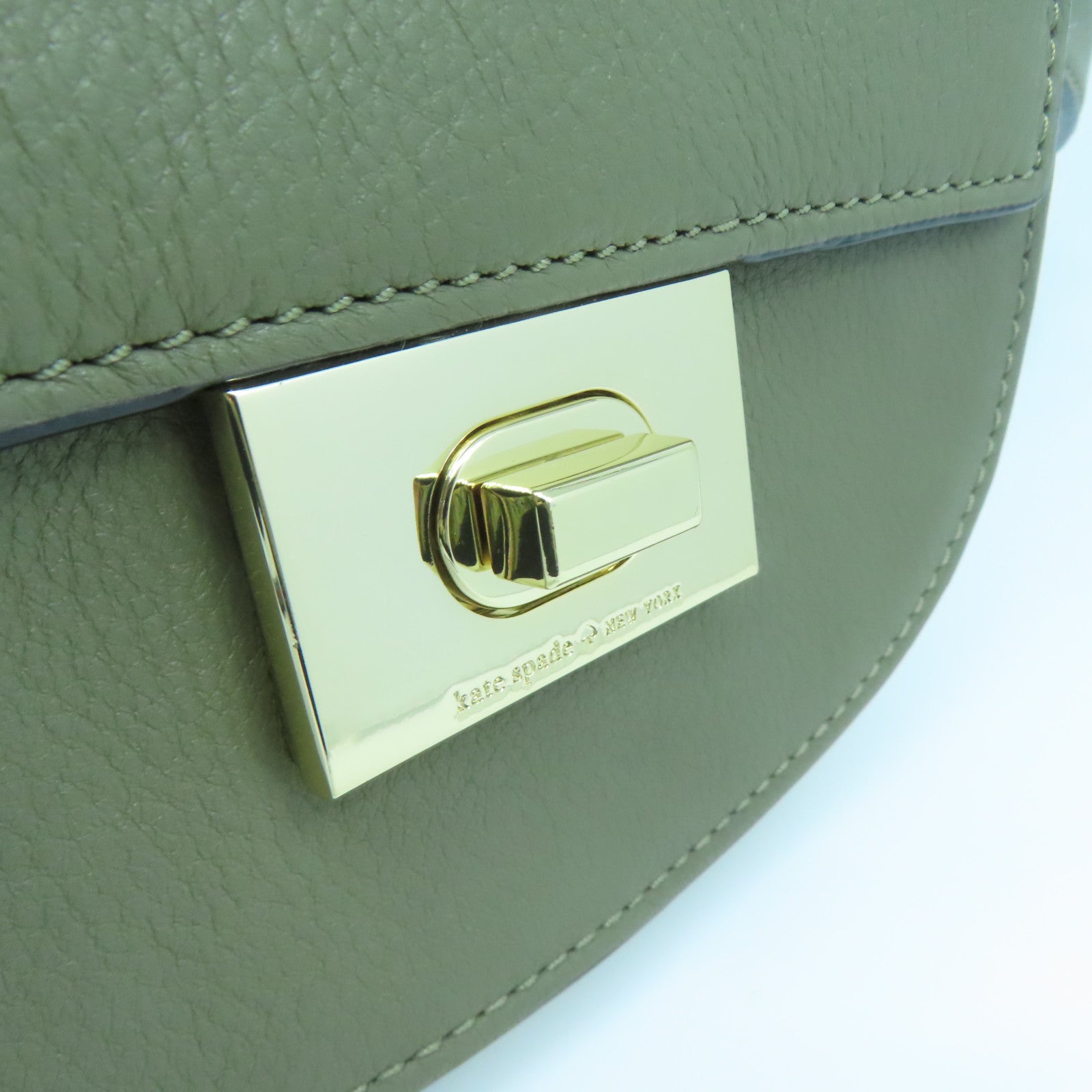 Kate Spade 牛皮皮革Waist Bag金扣腰包綠色