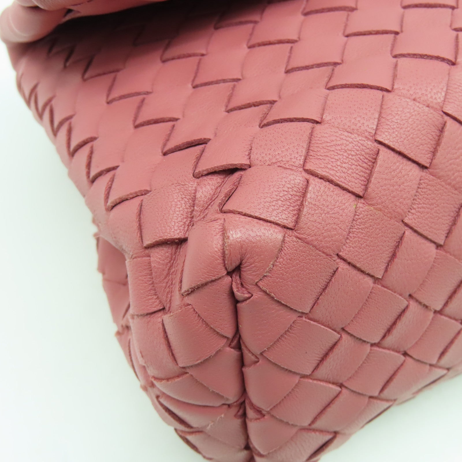 BOTTEGA VENETA 織紋皮革Shoulder Bag肩背袋粉紅色