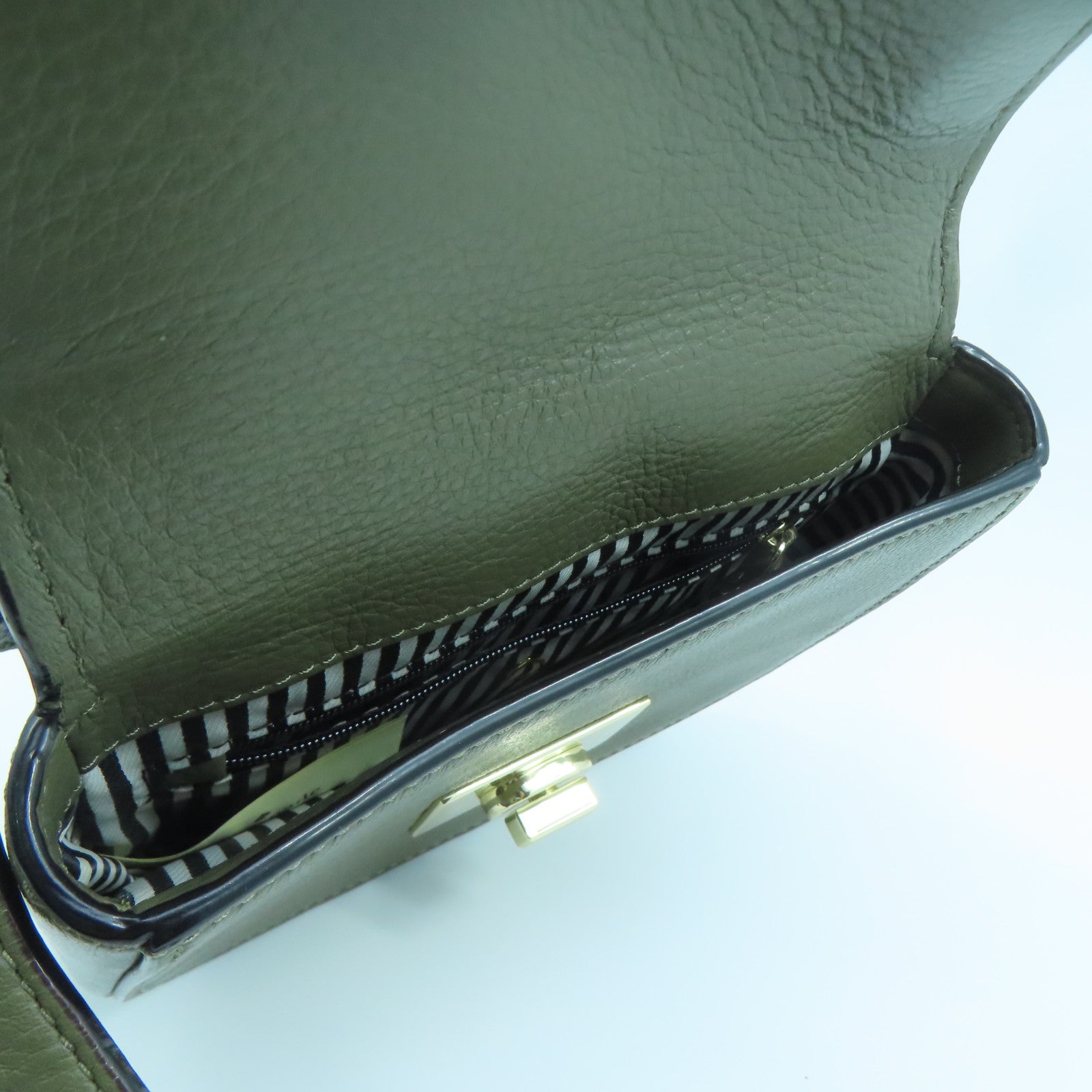 Kate Spade 牛皮皮革Waist Bag金扣腰包綠色