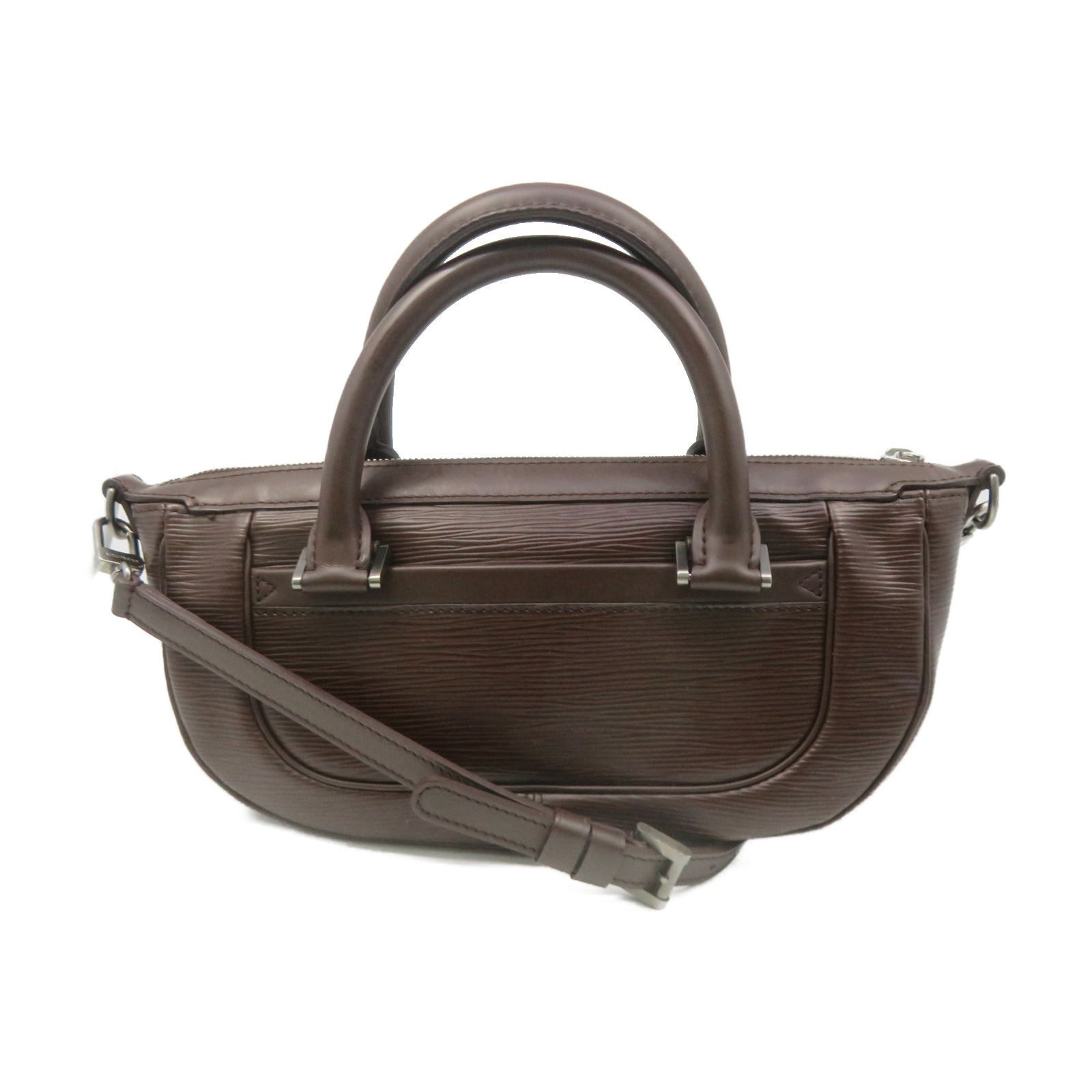LOUIS VUITTON Epi Dhanura PM silver buckle shoulder shoulder bag brown