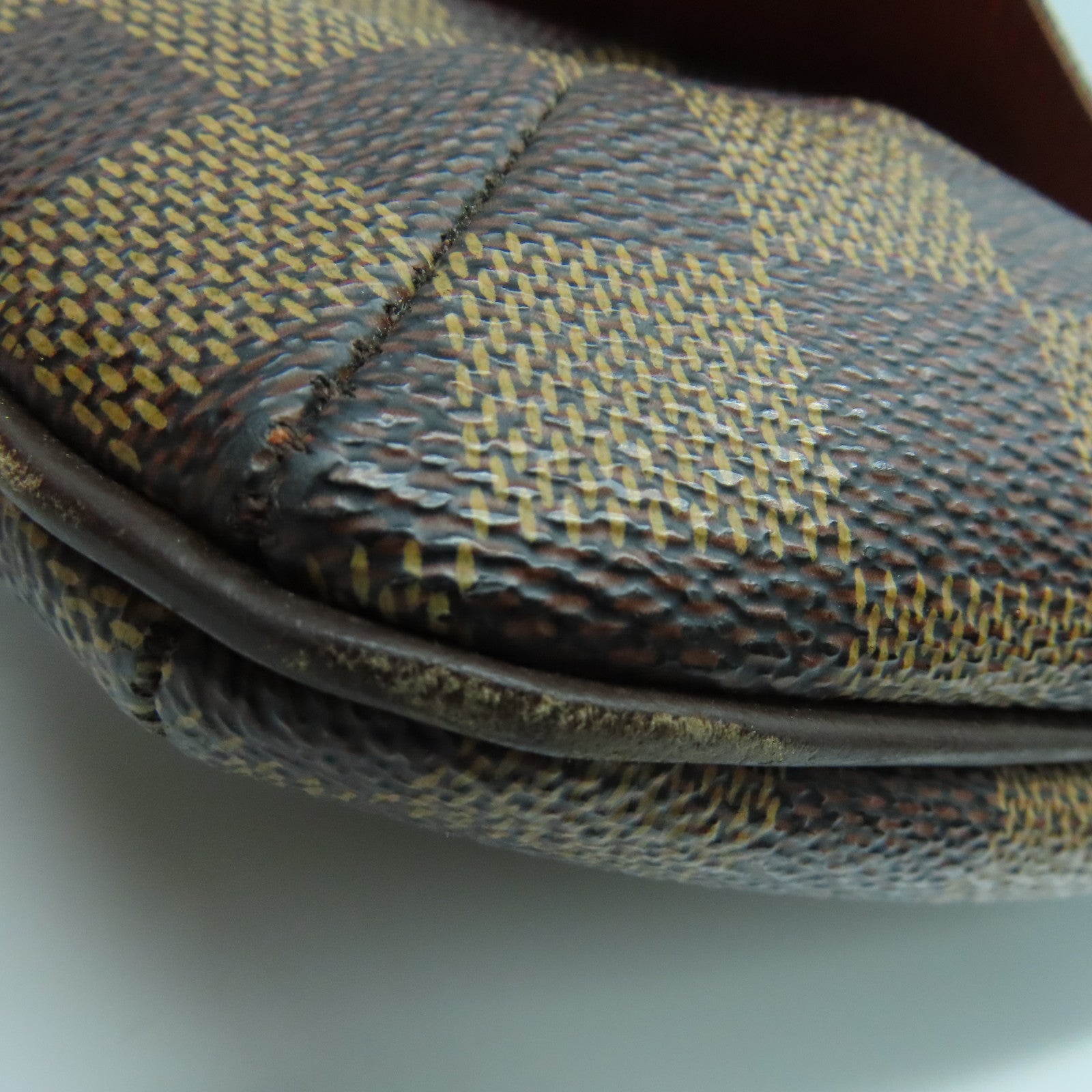LOUIS VUITTON Damier Musette Salsa Gold Buckle Shoulder Bag Brown