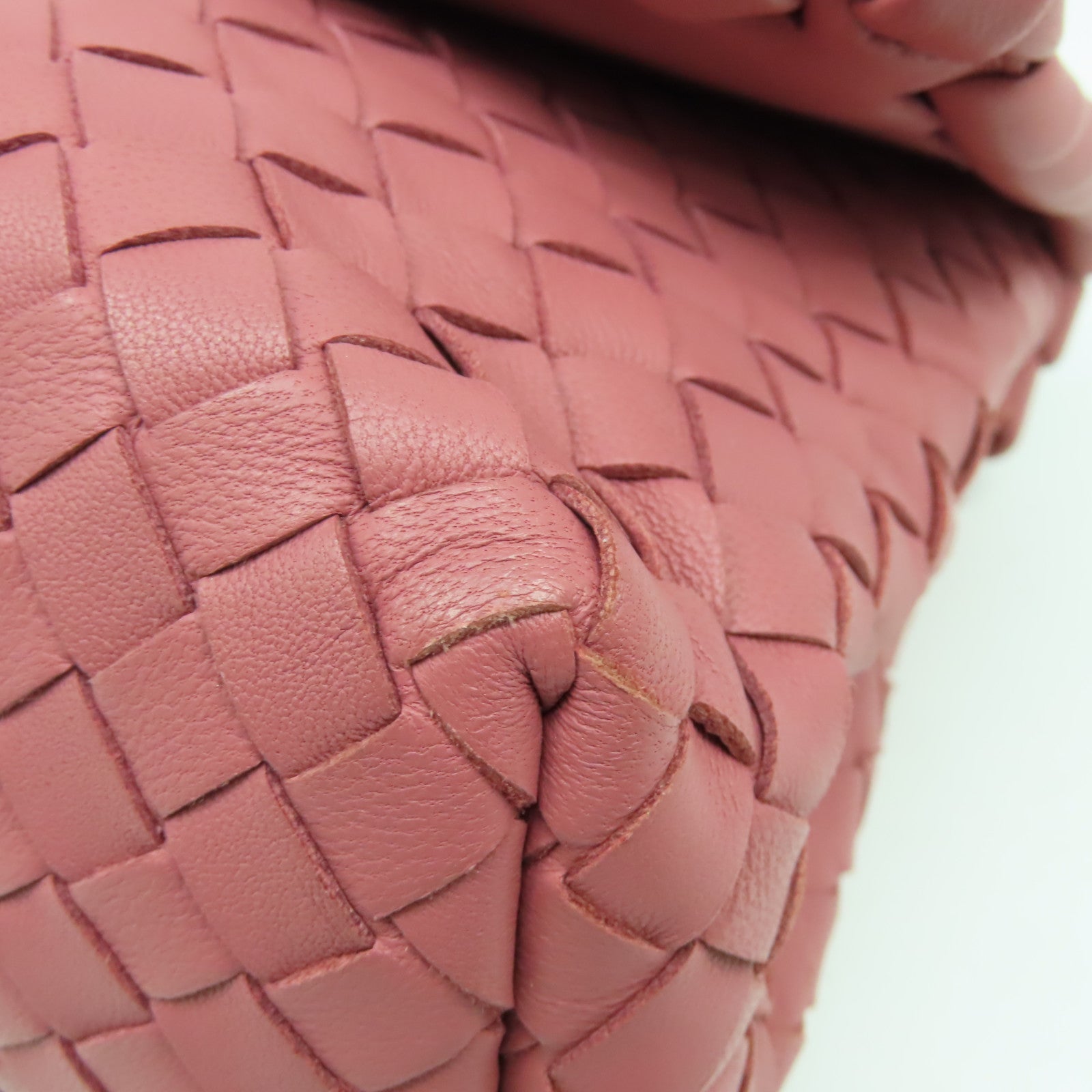 BOTTEGA VENETA 織紋皮革Shoulder Bag肩背袋粉紅色