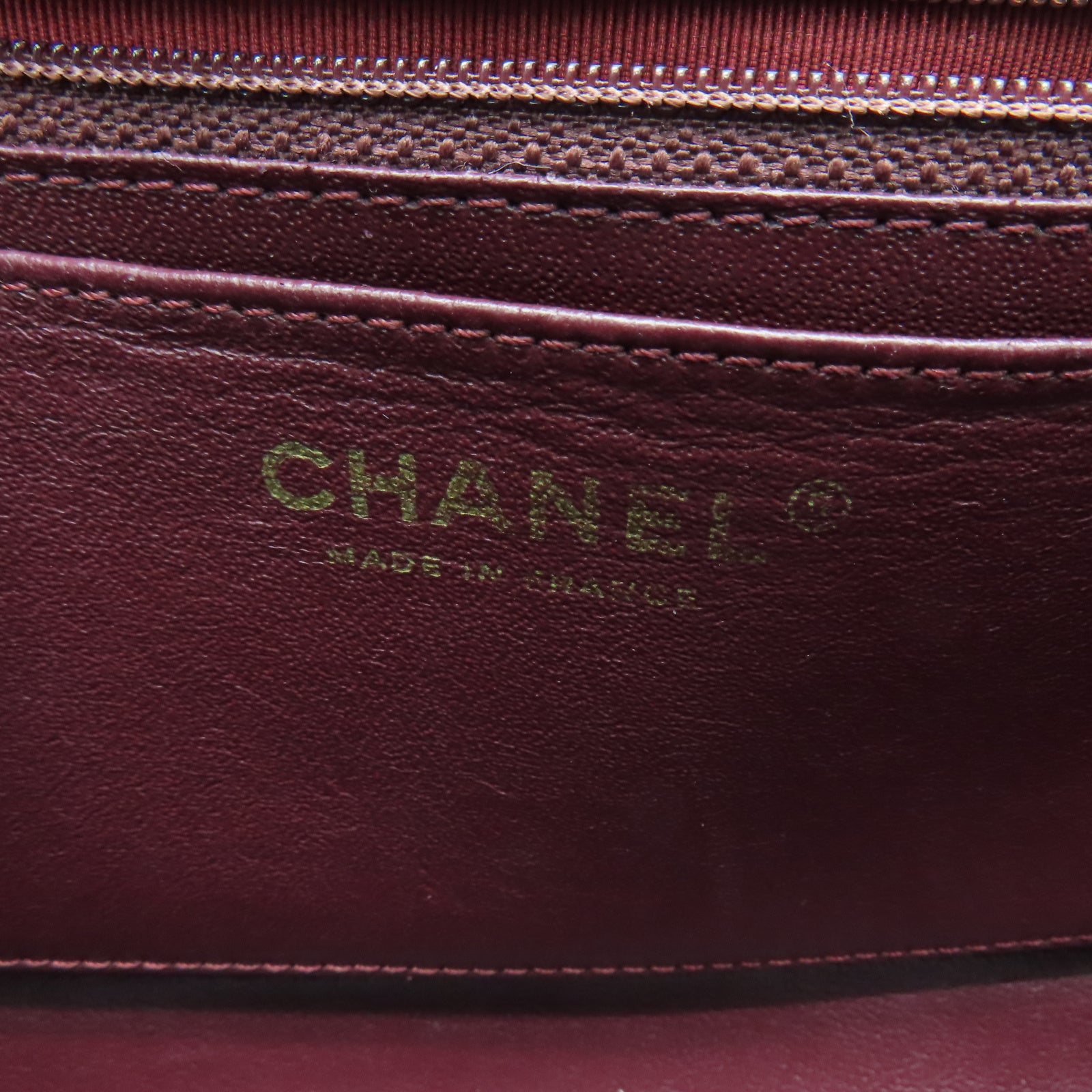 CHANEL 菱格牛皮皮革Chain Shoulder金扣鏈帶肩背袋深藍色