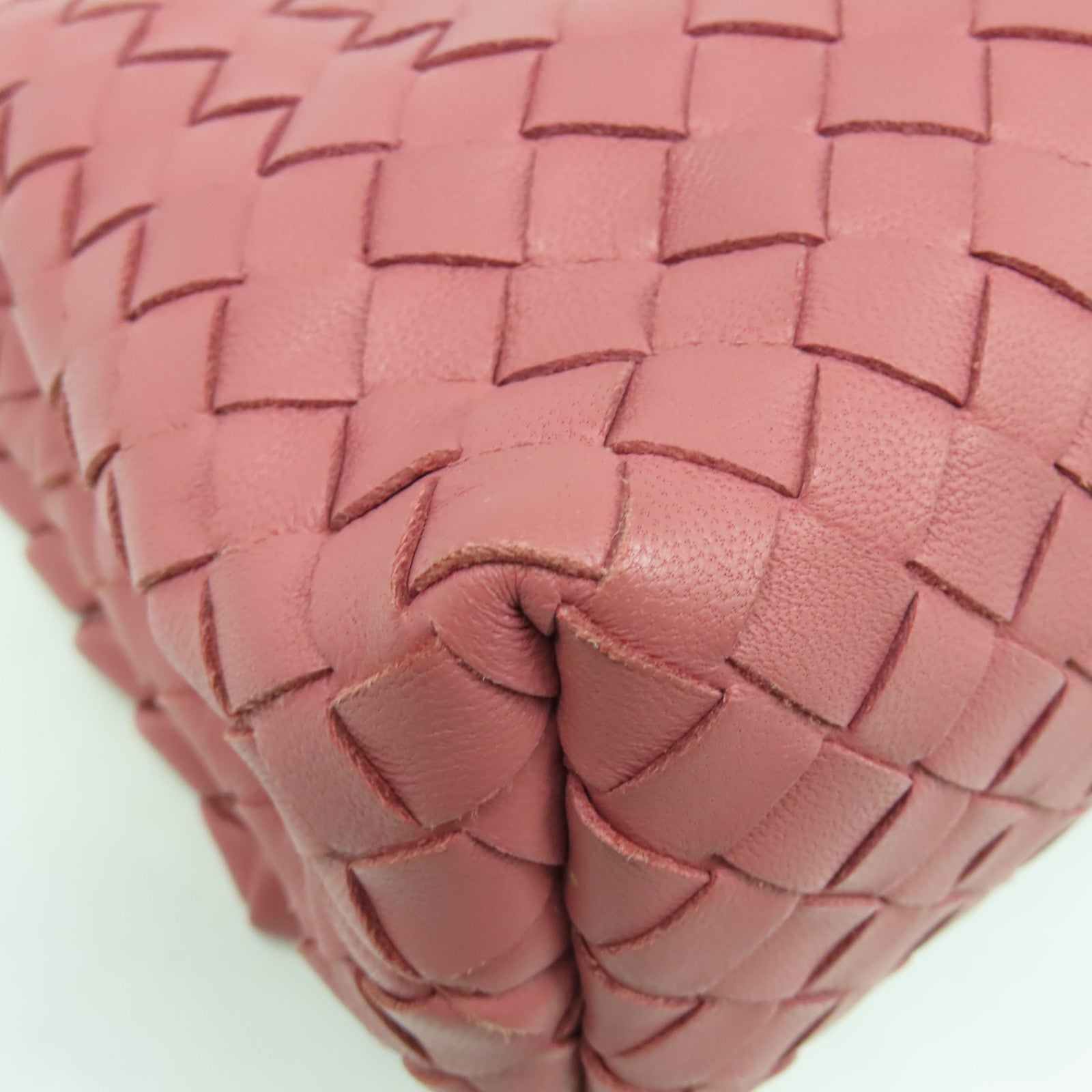 BOTTEGA VENETA 織紋皮革Shoulder Bag肩背袋粉紅色