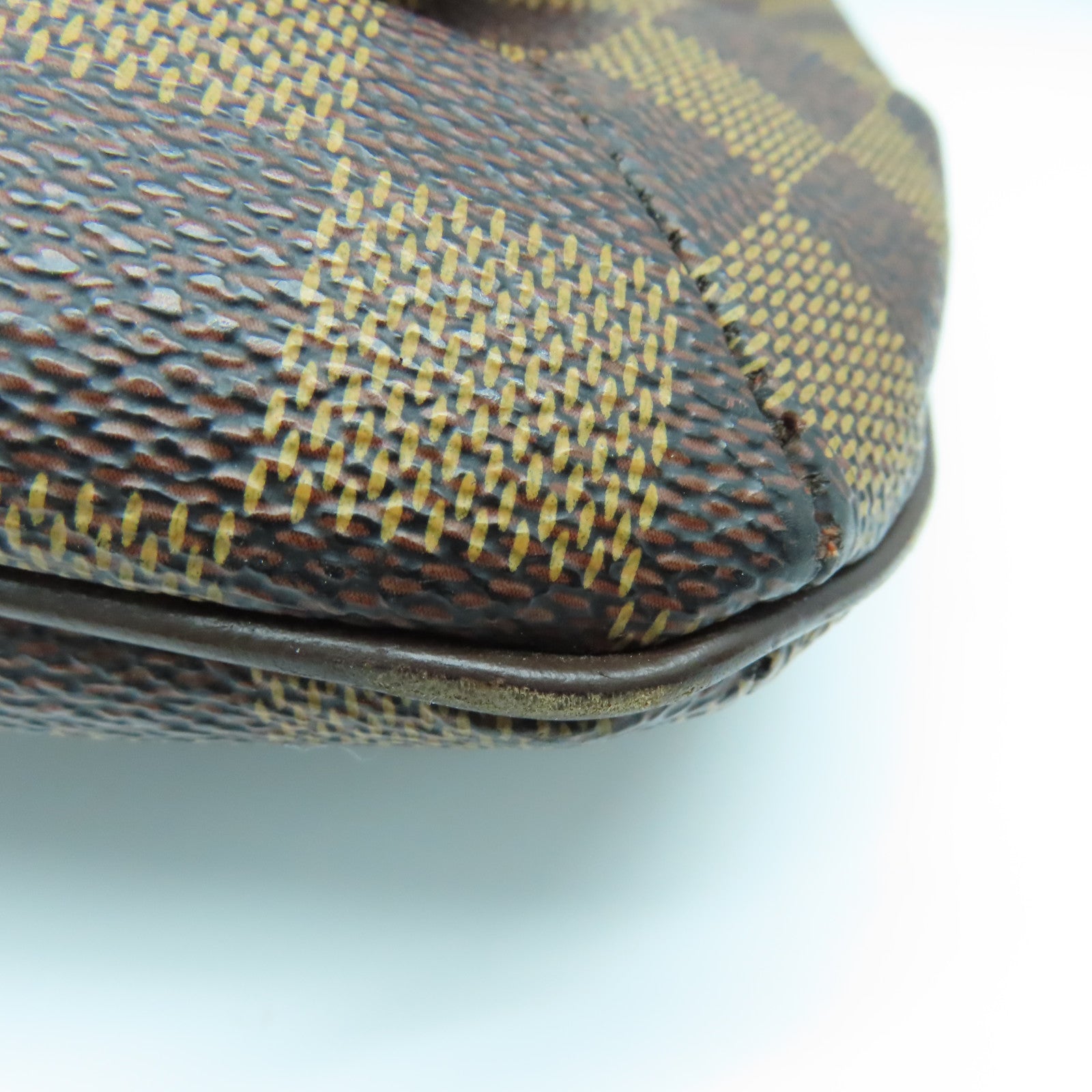 LOUIS VUITTON Damier Musette Salsa Gold Buckle Shoulder Bag Brown