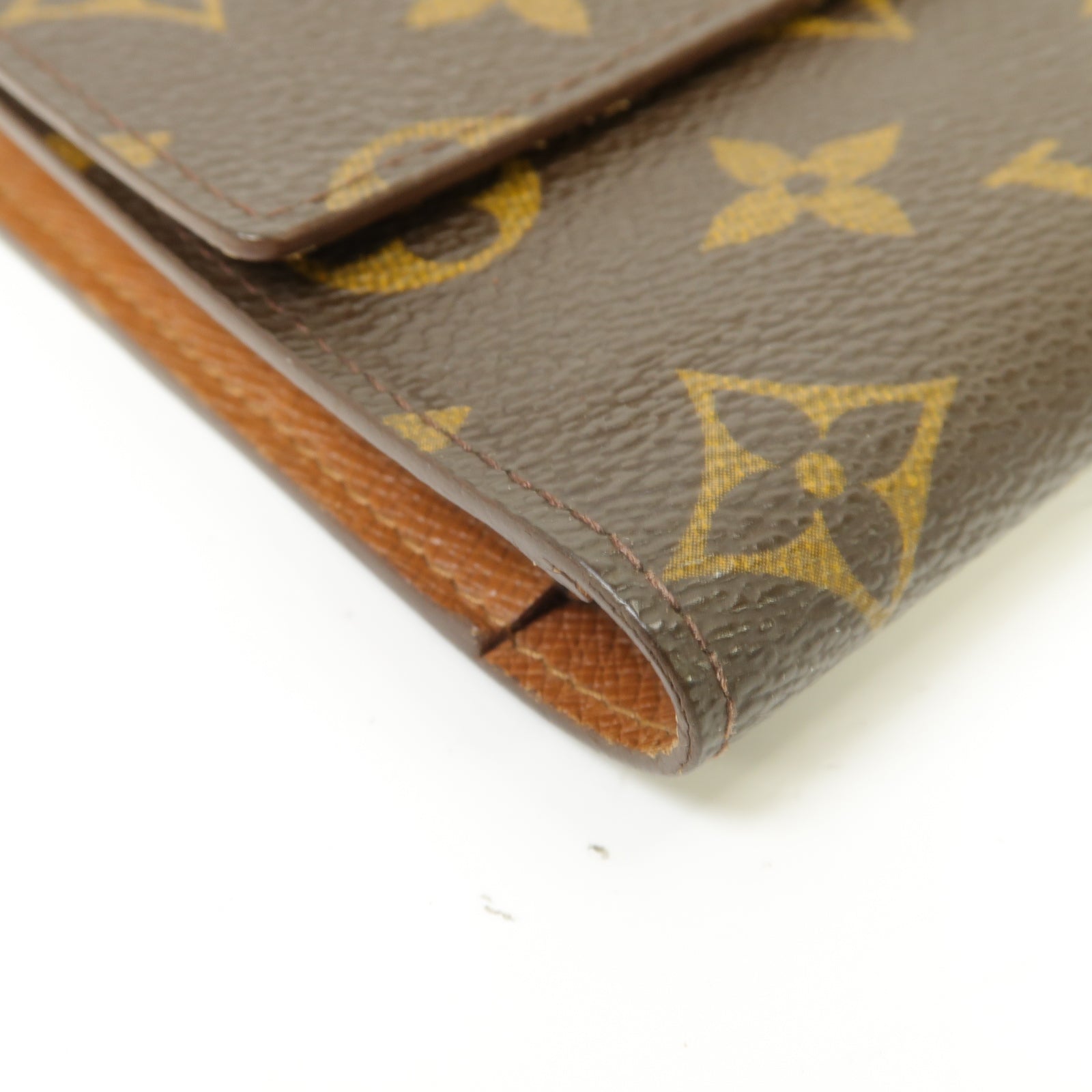 LOUIS VUITTON Monogram Long Wallet金扣長錢包啡色