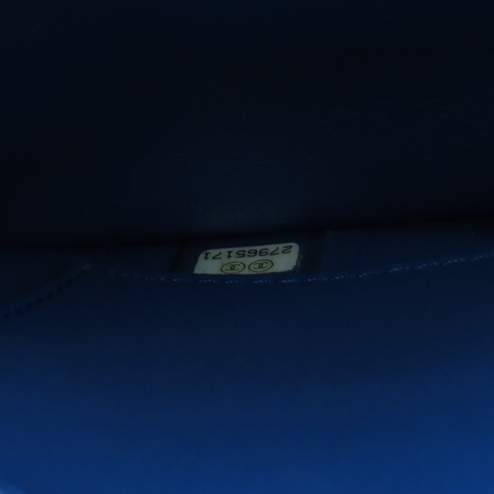 CHANEL 【激減優惠】菱格牛皮皮革Top Handle Bag銀扣手挽肩背兩用袋藍色